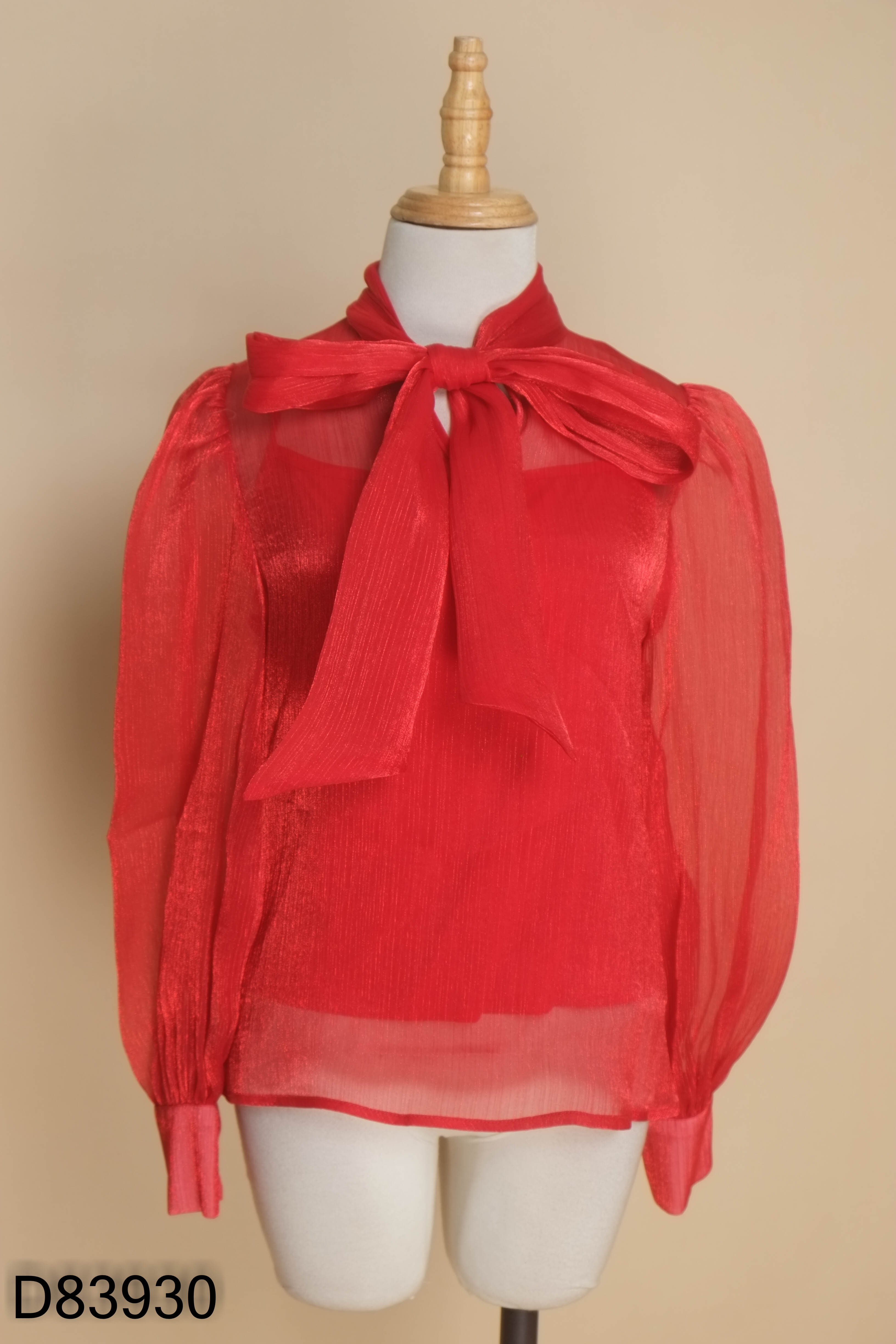 Áo MOON organza đỏ kèm áo lót