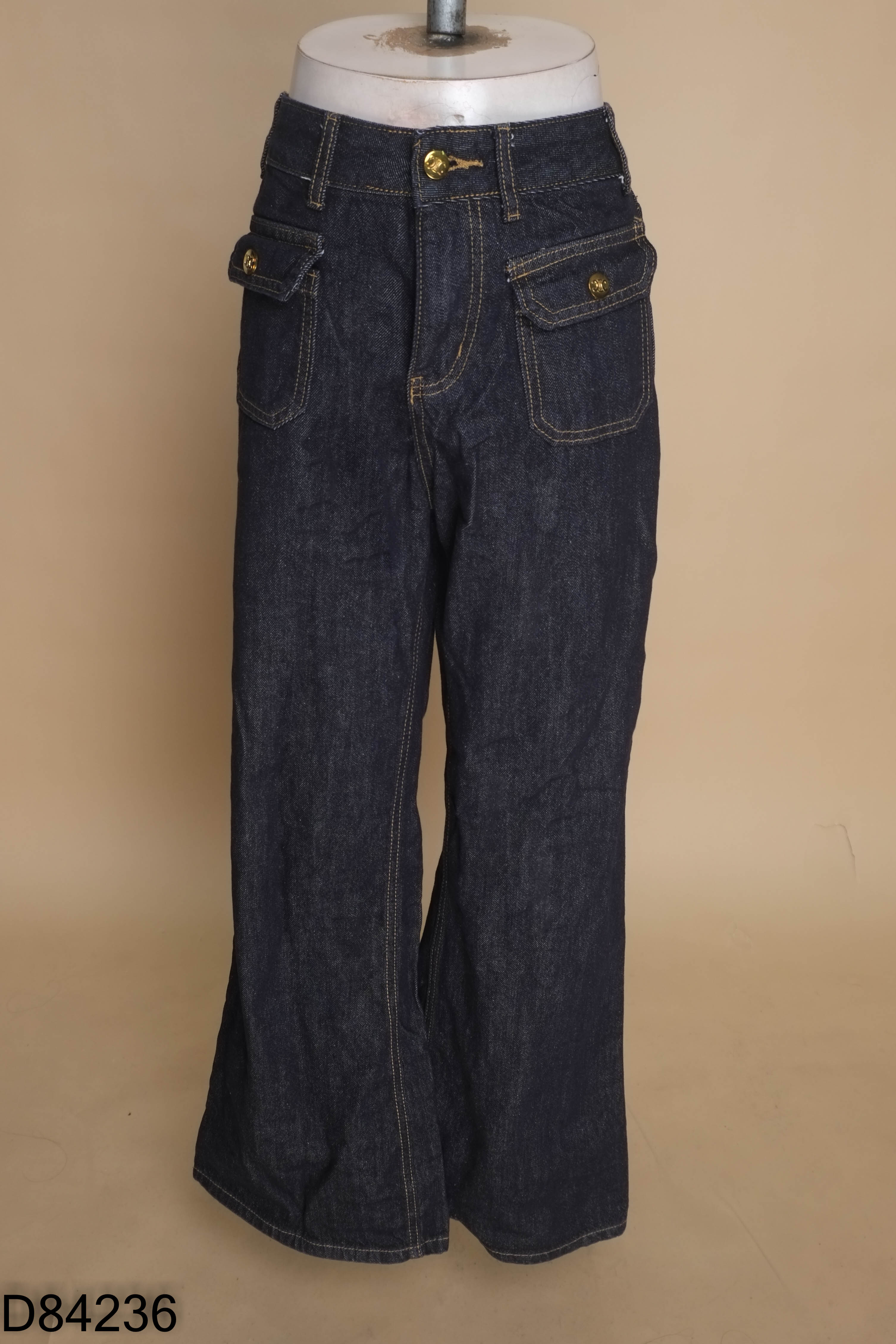 Quần jeans WGWE trơn xanh đen