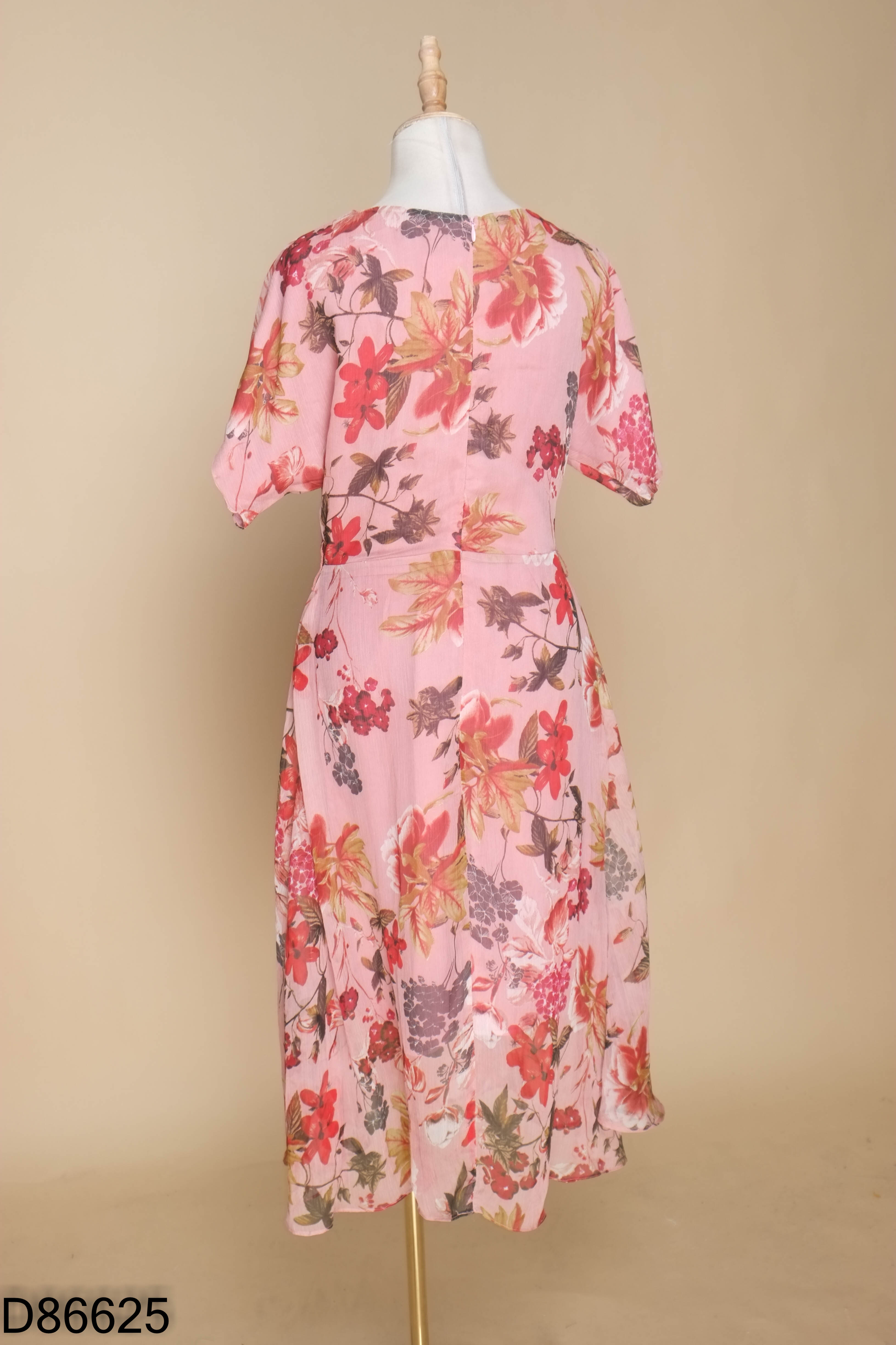 Váy PEONY hồng họa tiết hoa