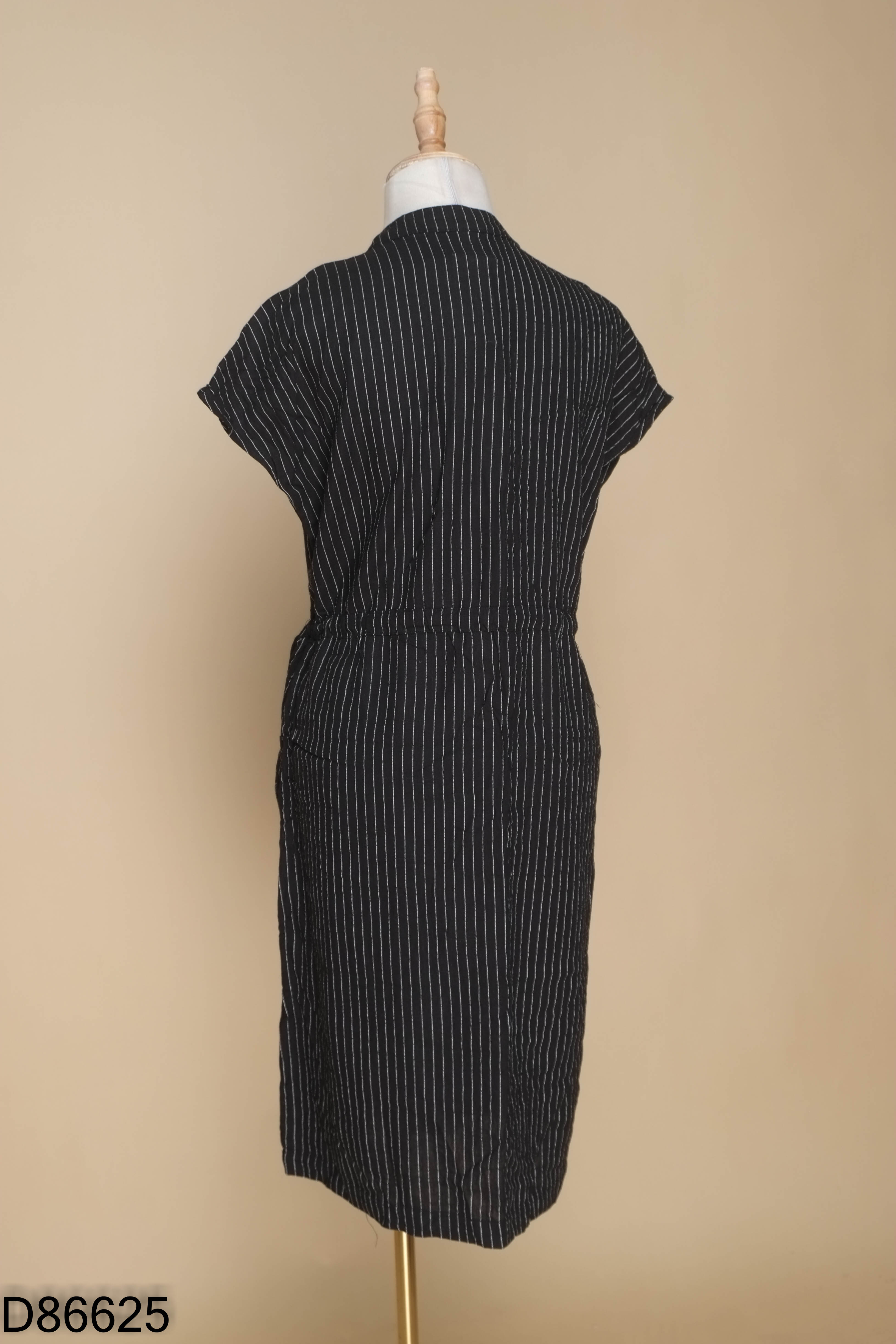Váy LAH STORE linen đen sọc