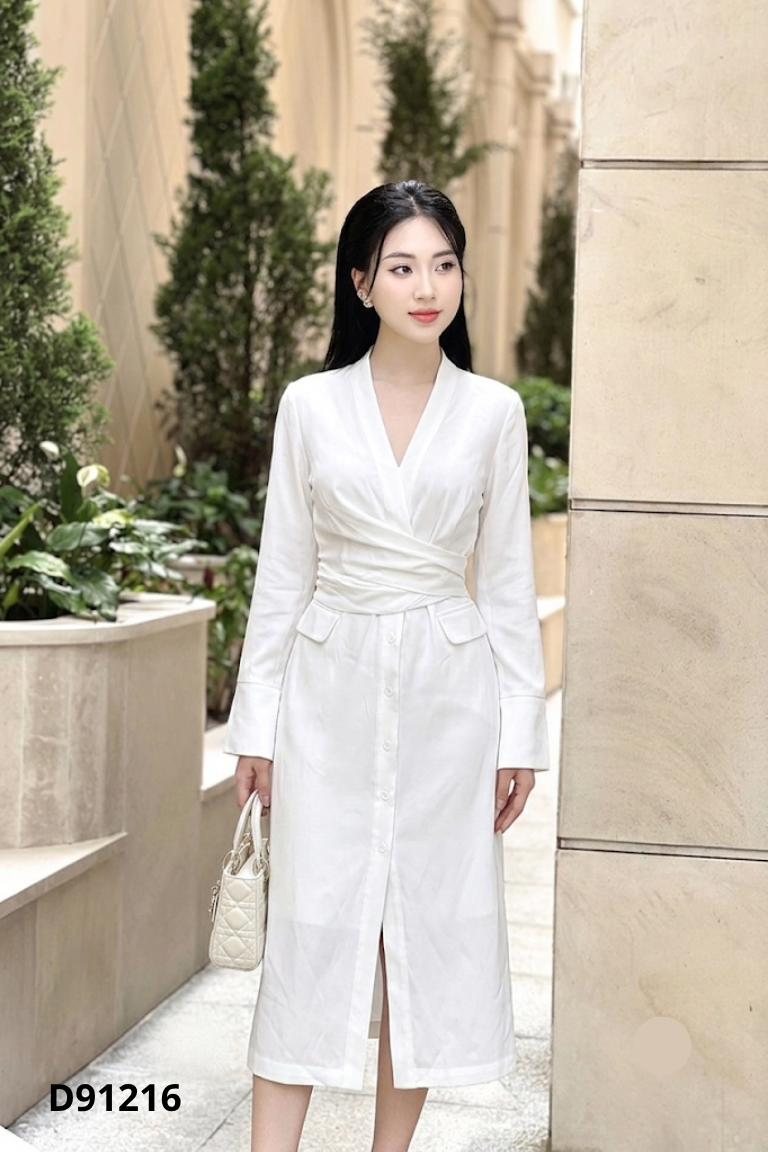 Váy LANE trắng dáng dài