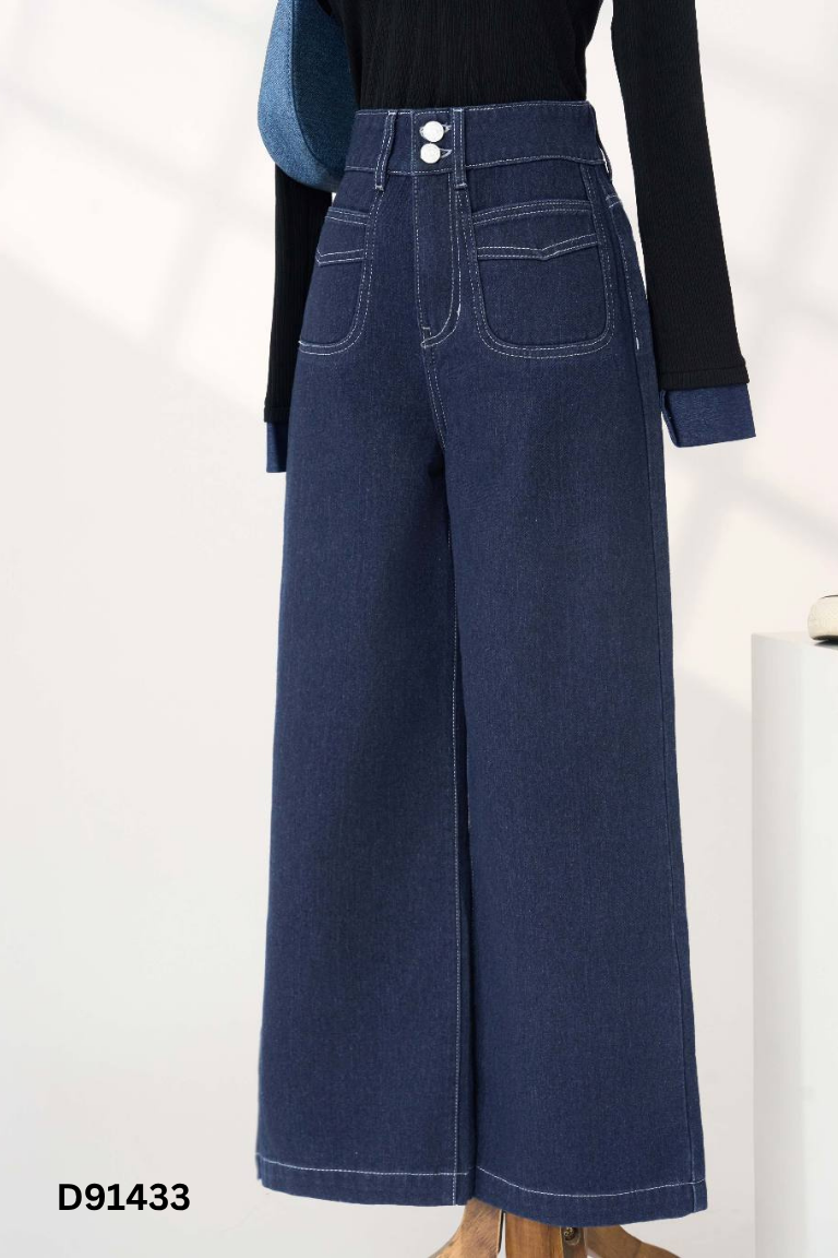 Quần jeans CARDINA xanh suông