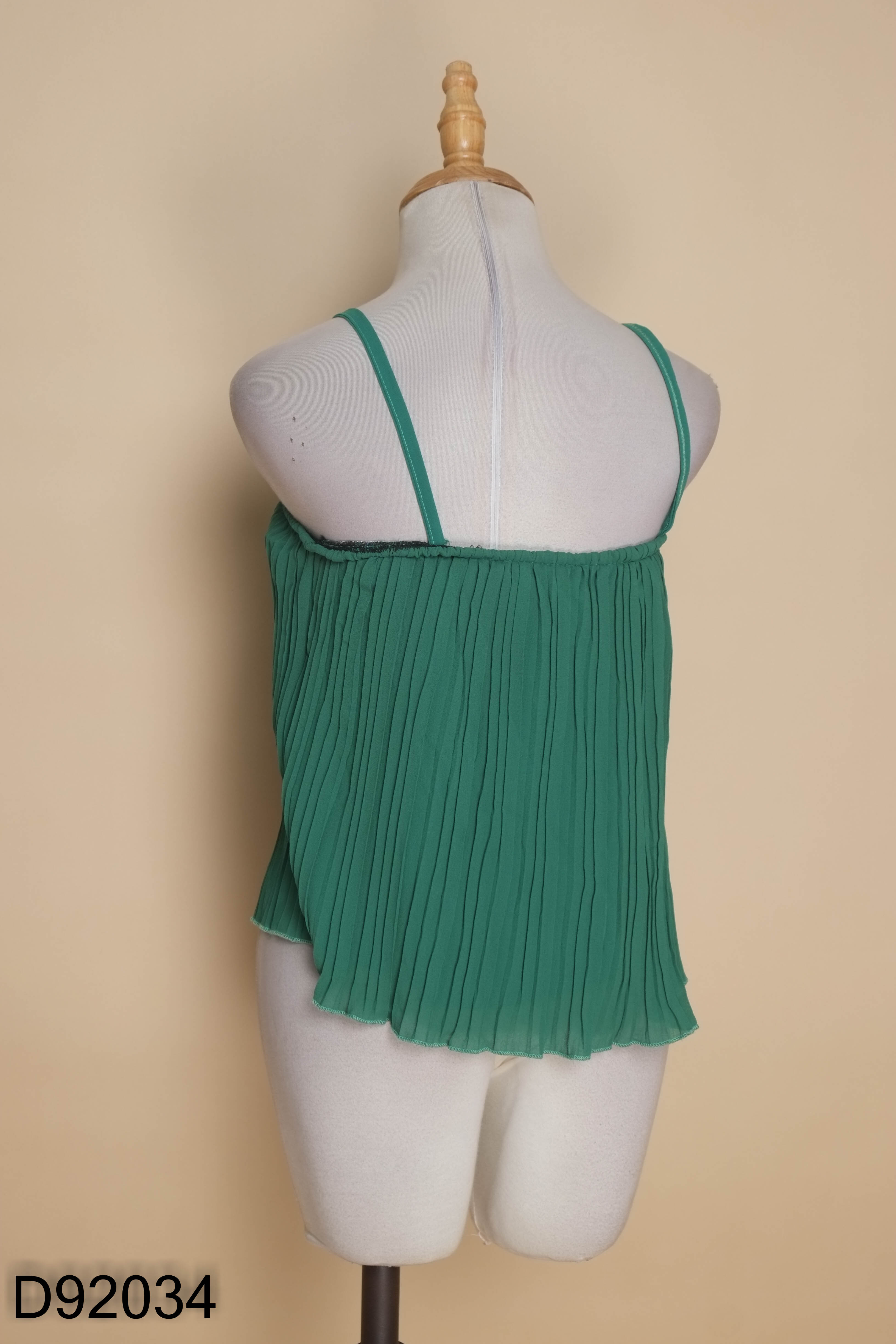 Áo babydoll gấp ly xanh hai dây KIDS