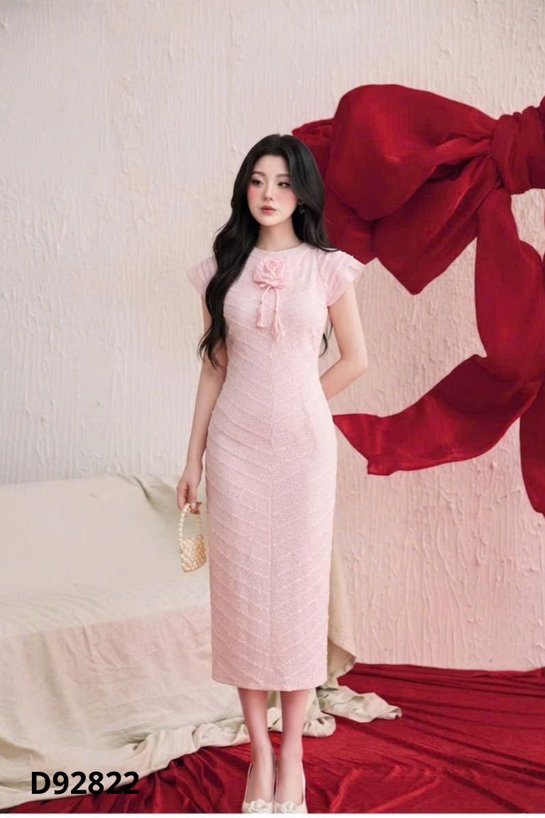 Váy hồng đính hoa