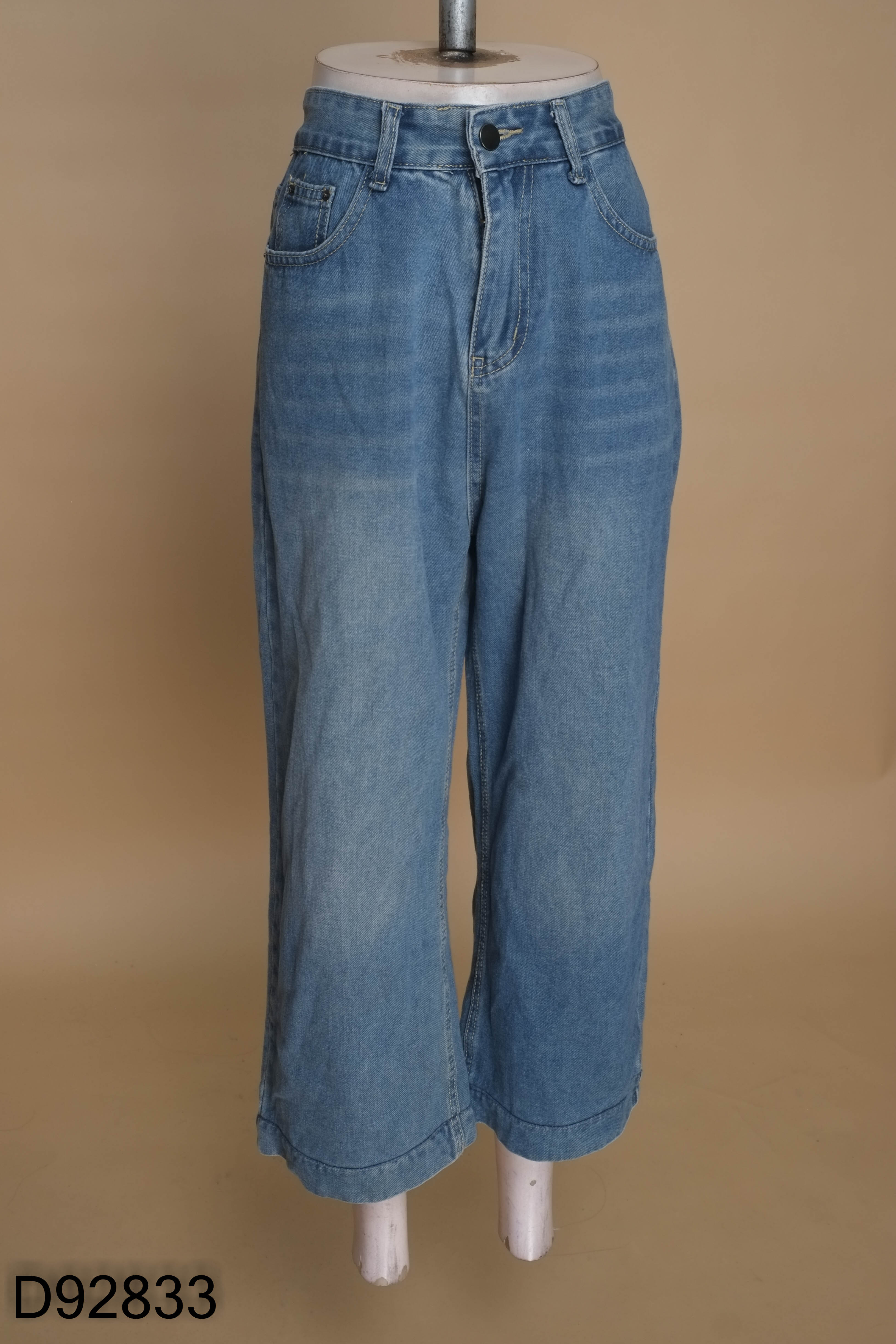 Quần jean culottes xanh