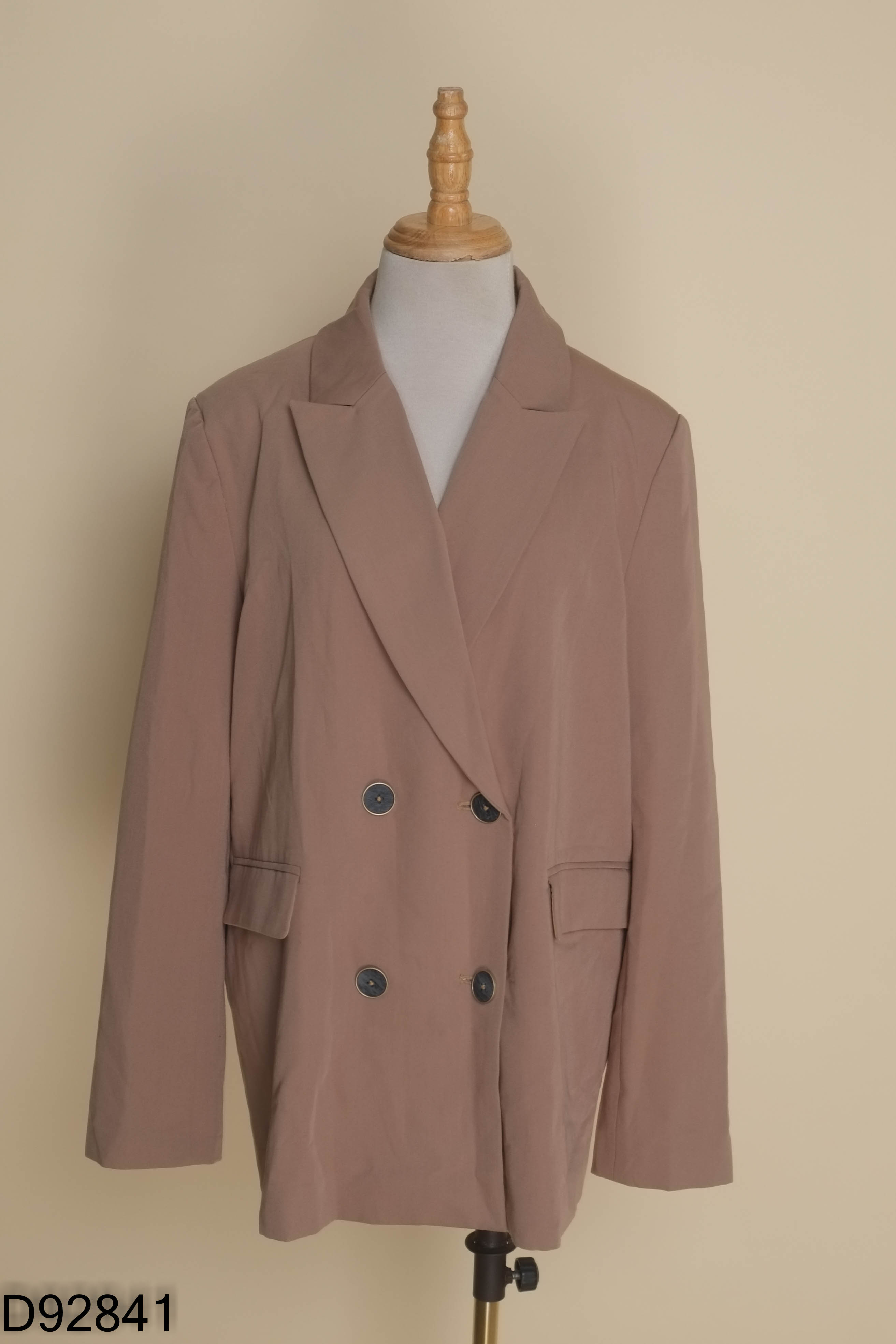 Áo blazer nâu trơn