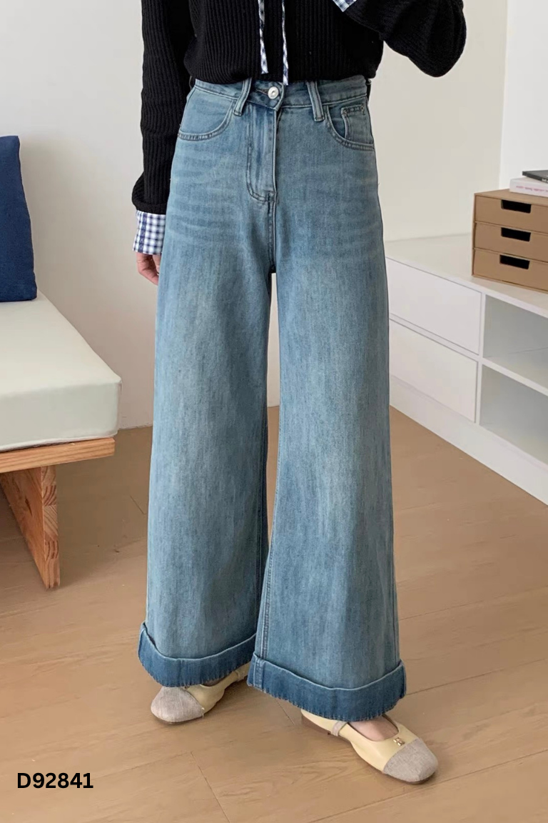 Quần jeans xanh bẳn ống