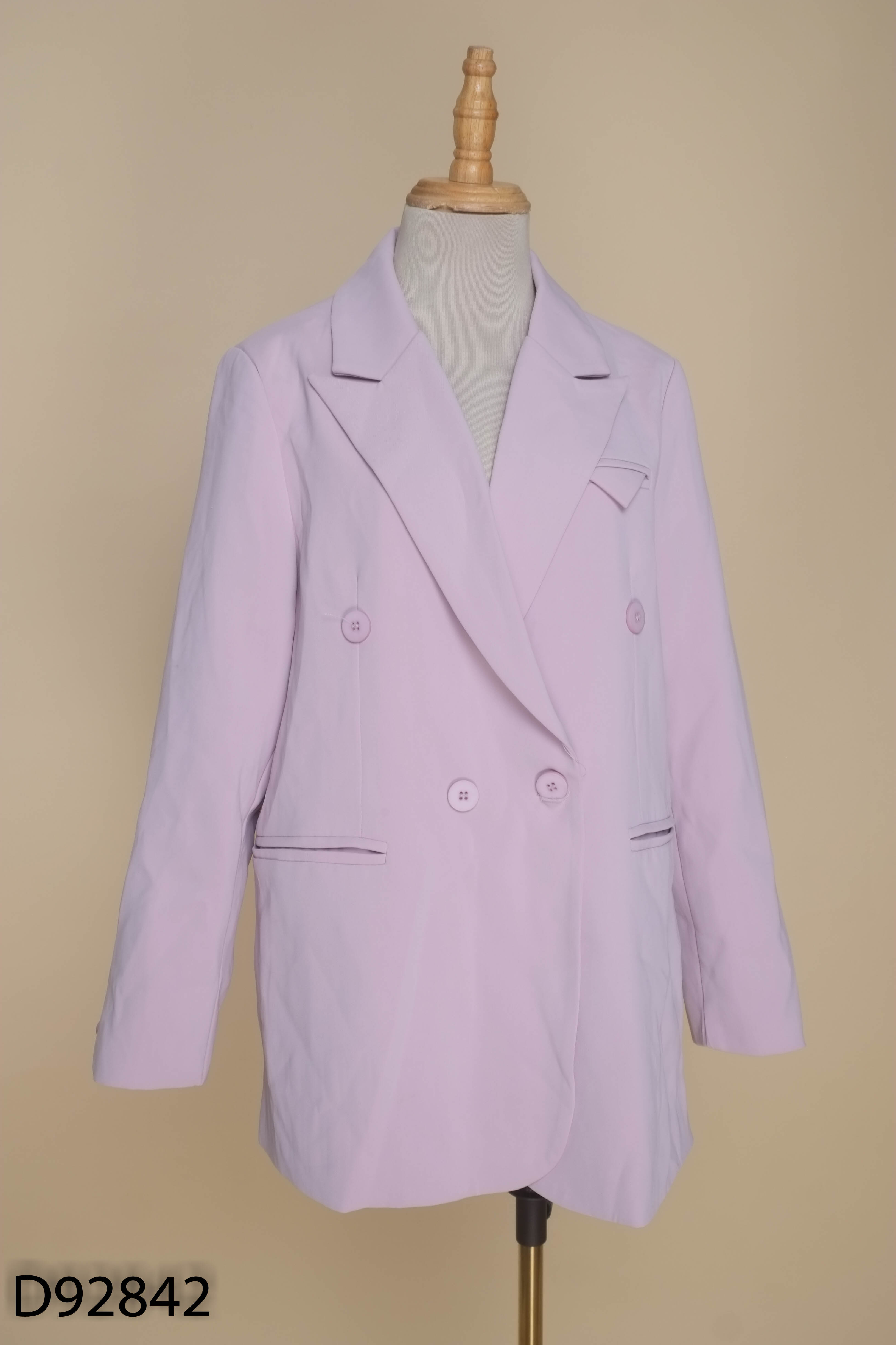 Áo khoác vest hồng trơn