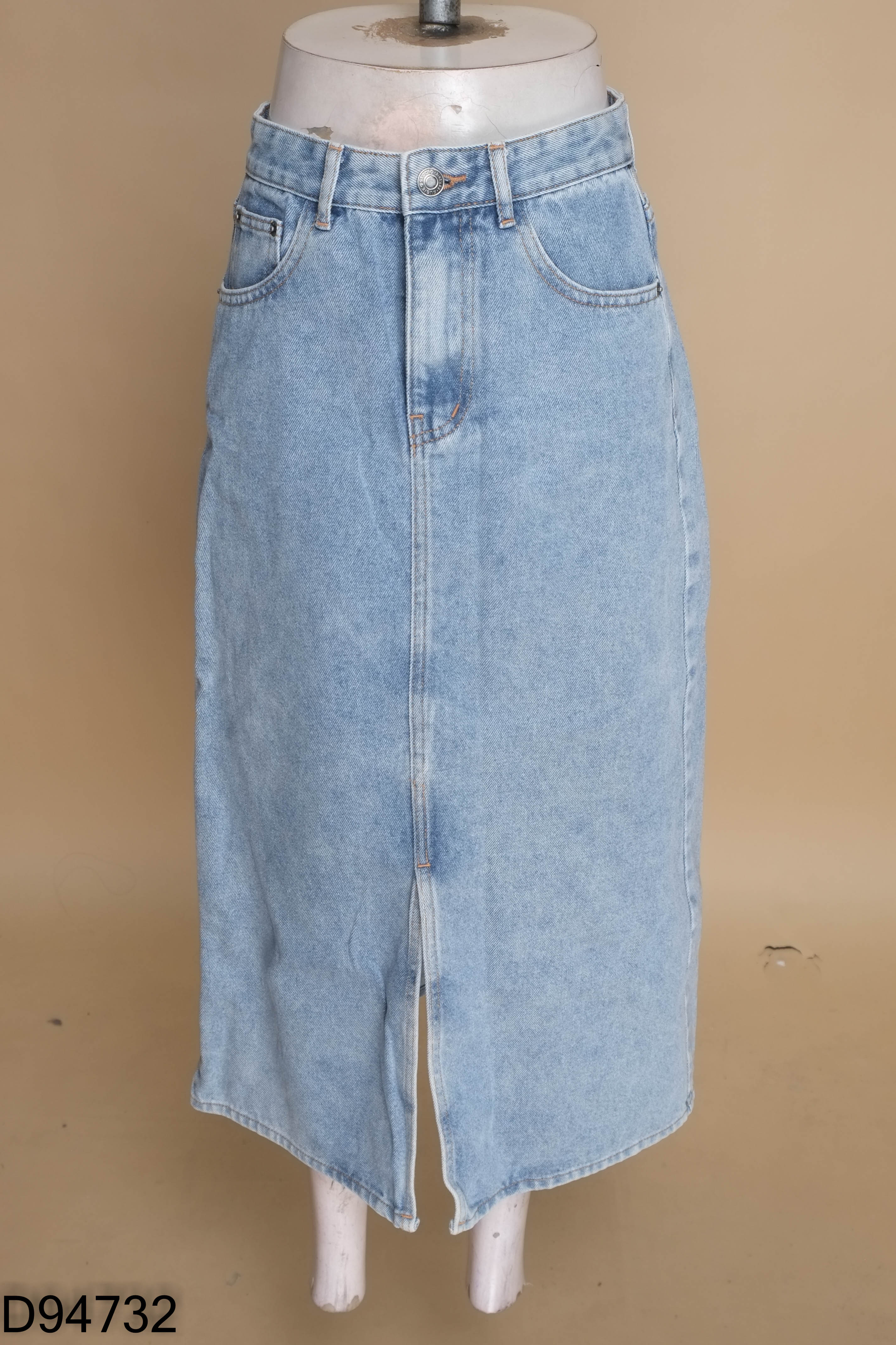 Chân váy RUBIES jeans xanh trơn