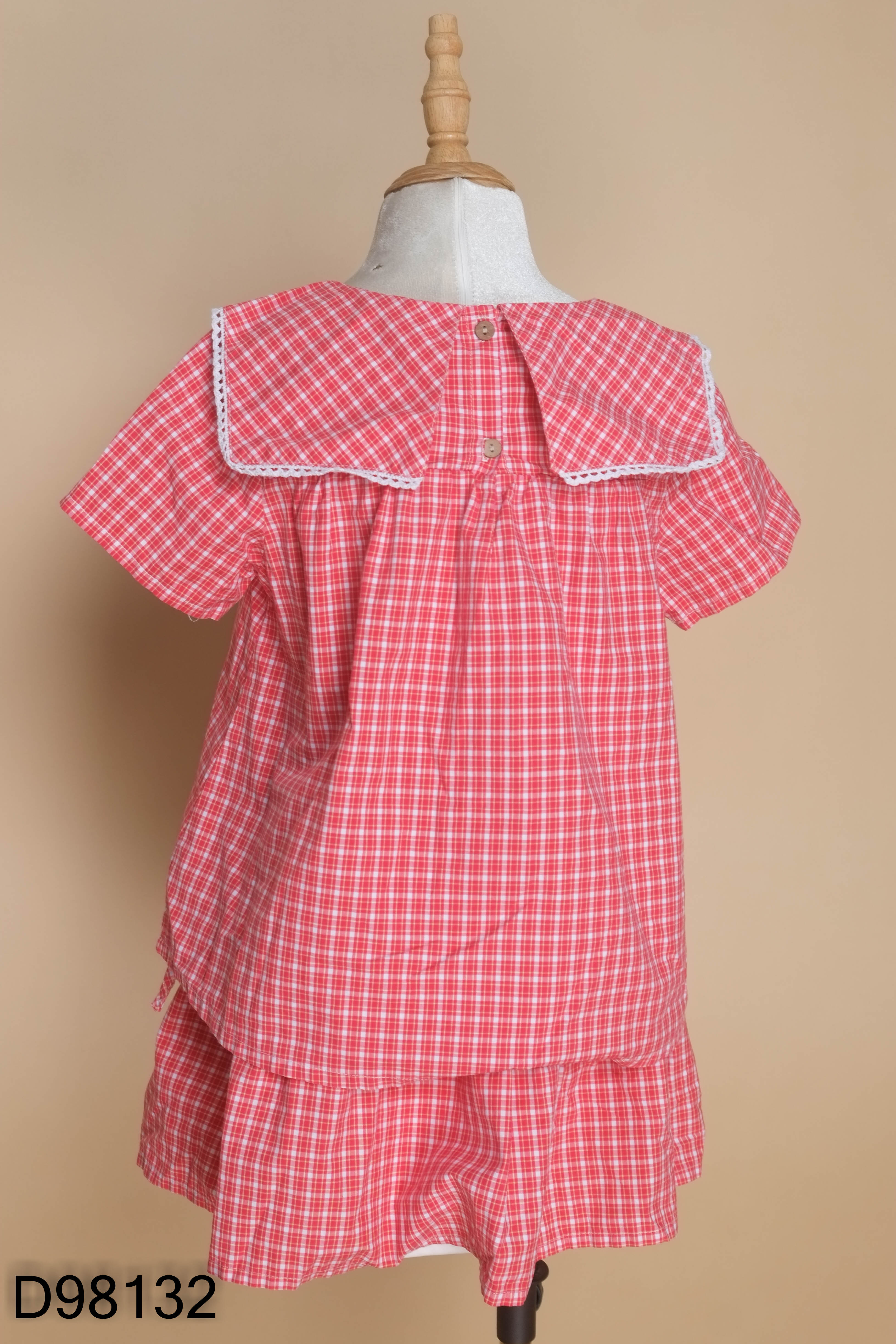 Set Áo đỏ trắng caro + Chân váy KIDS