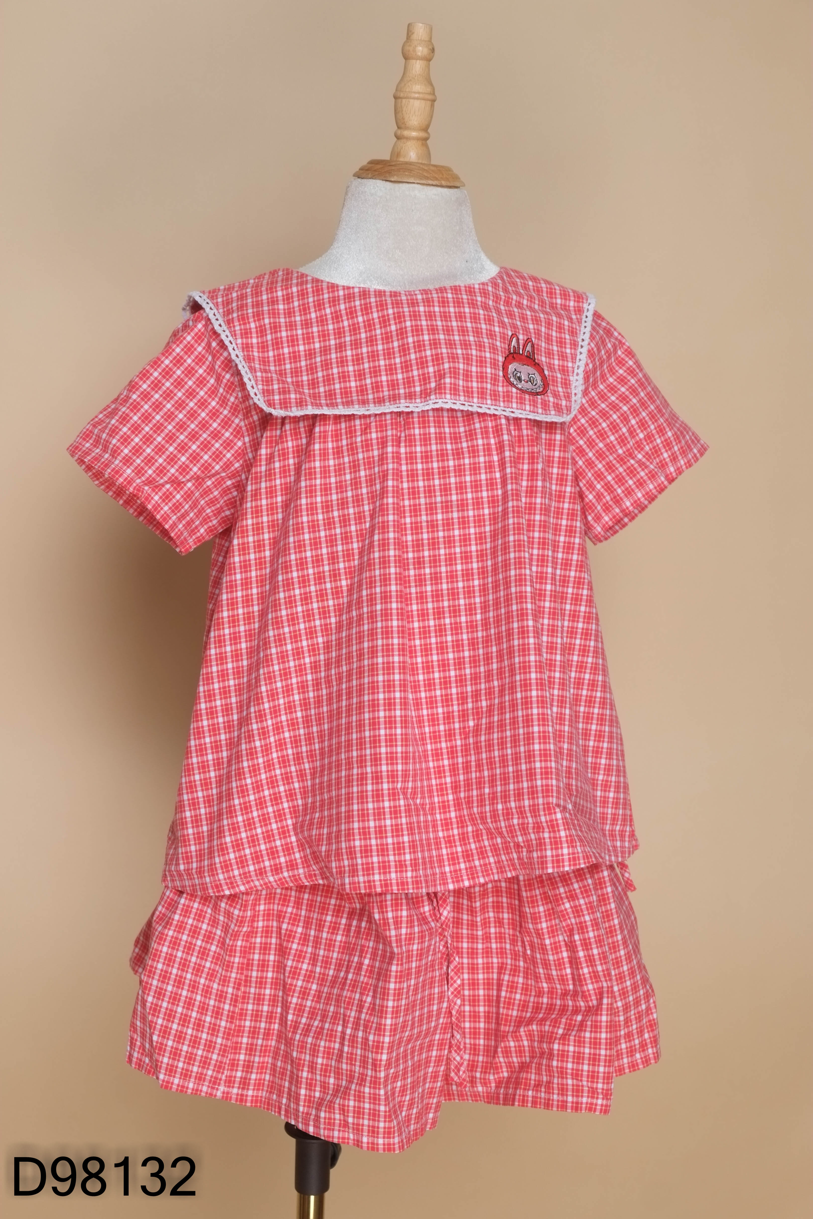 Set Áo đỏ trắng caro + Chân váy KIDS