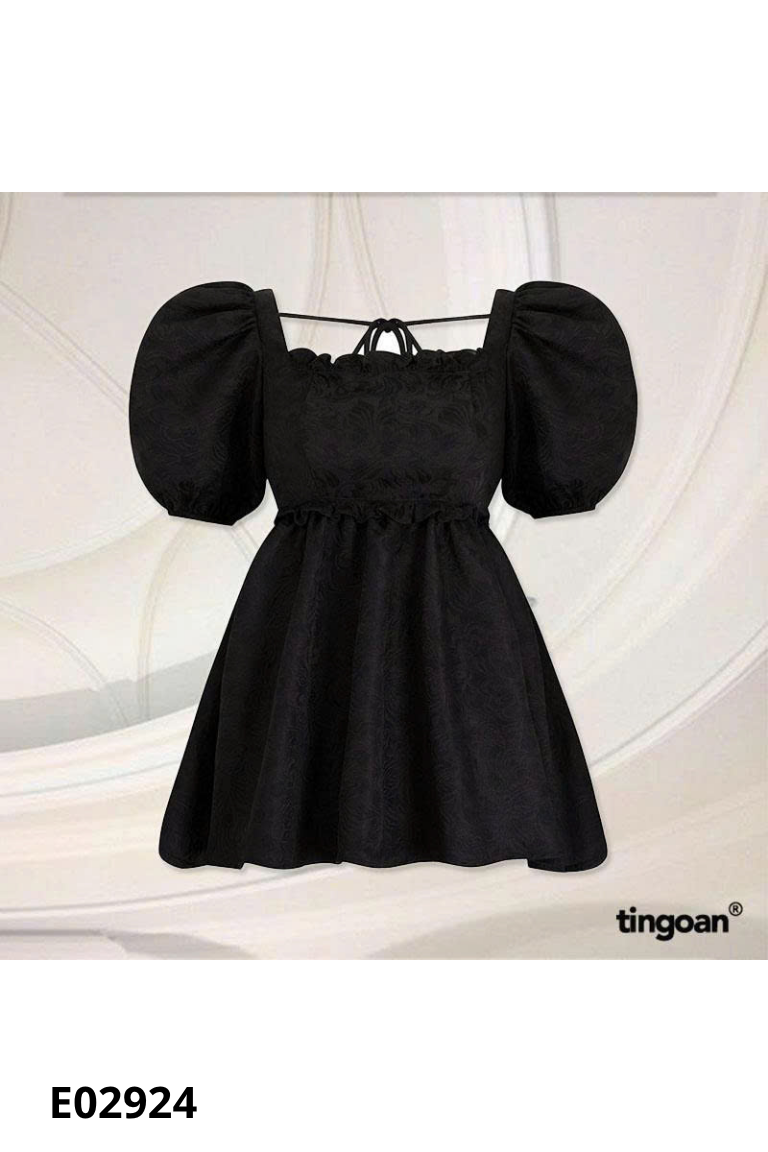 Áo đen TI NGOAN tay phồng
