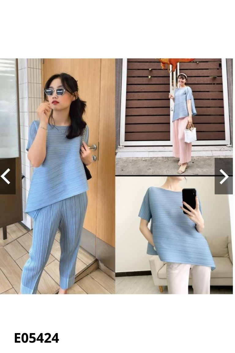 Set Áo xanh ly sọc + Quần dài