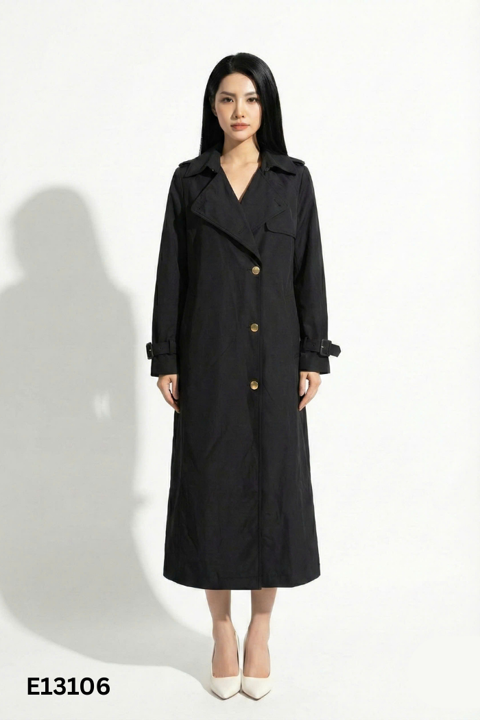 Áo mangto ESONS xanh cổ vest