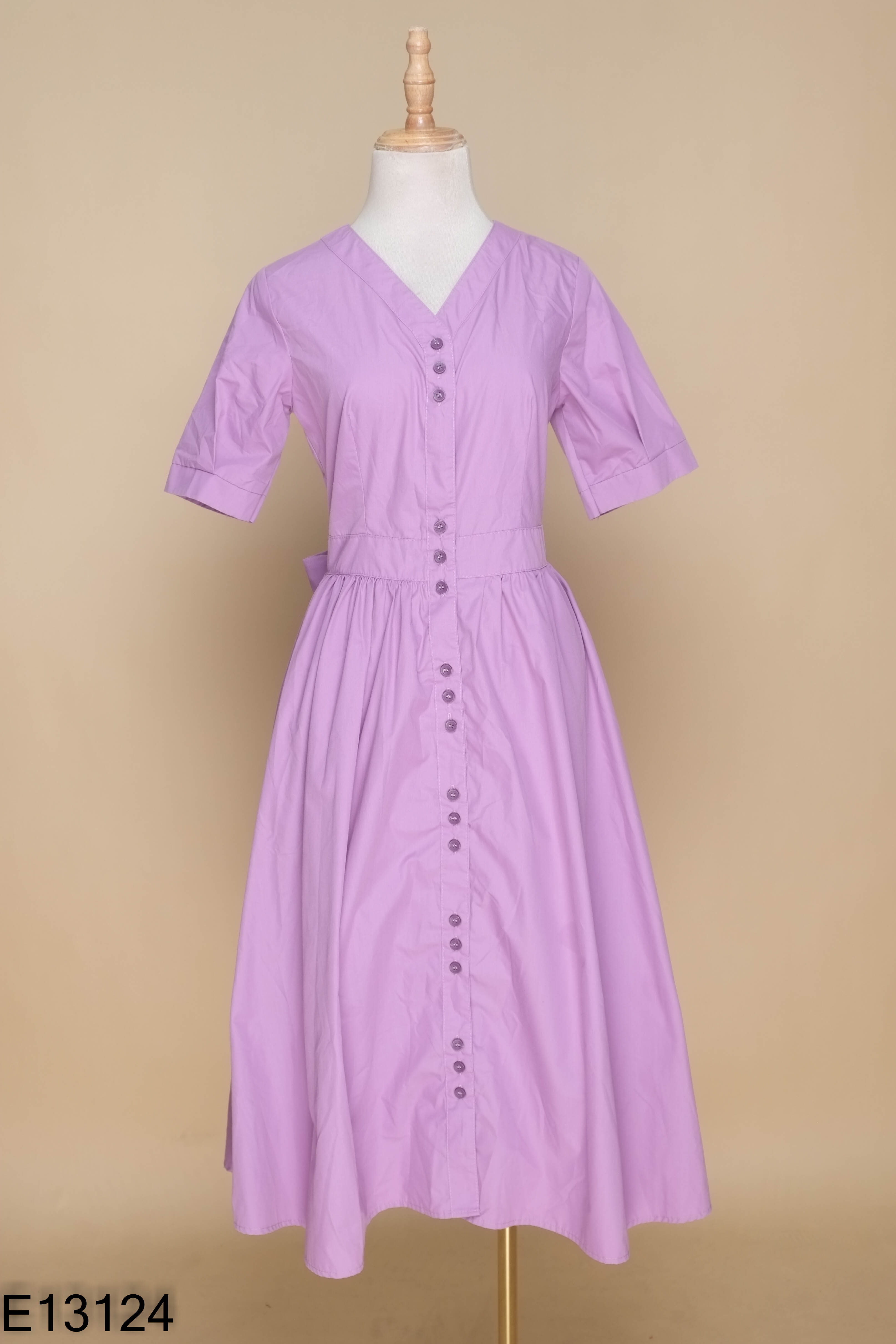 Váy tím phối cúc MAIA STORE