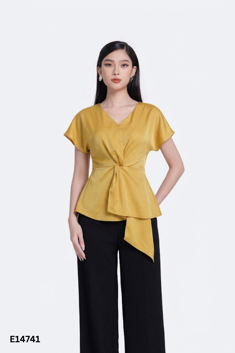 Áo lụa KCLOSET vàng