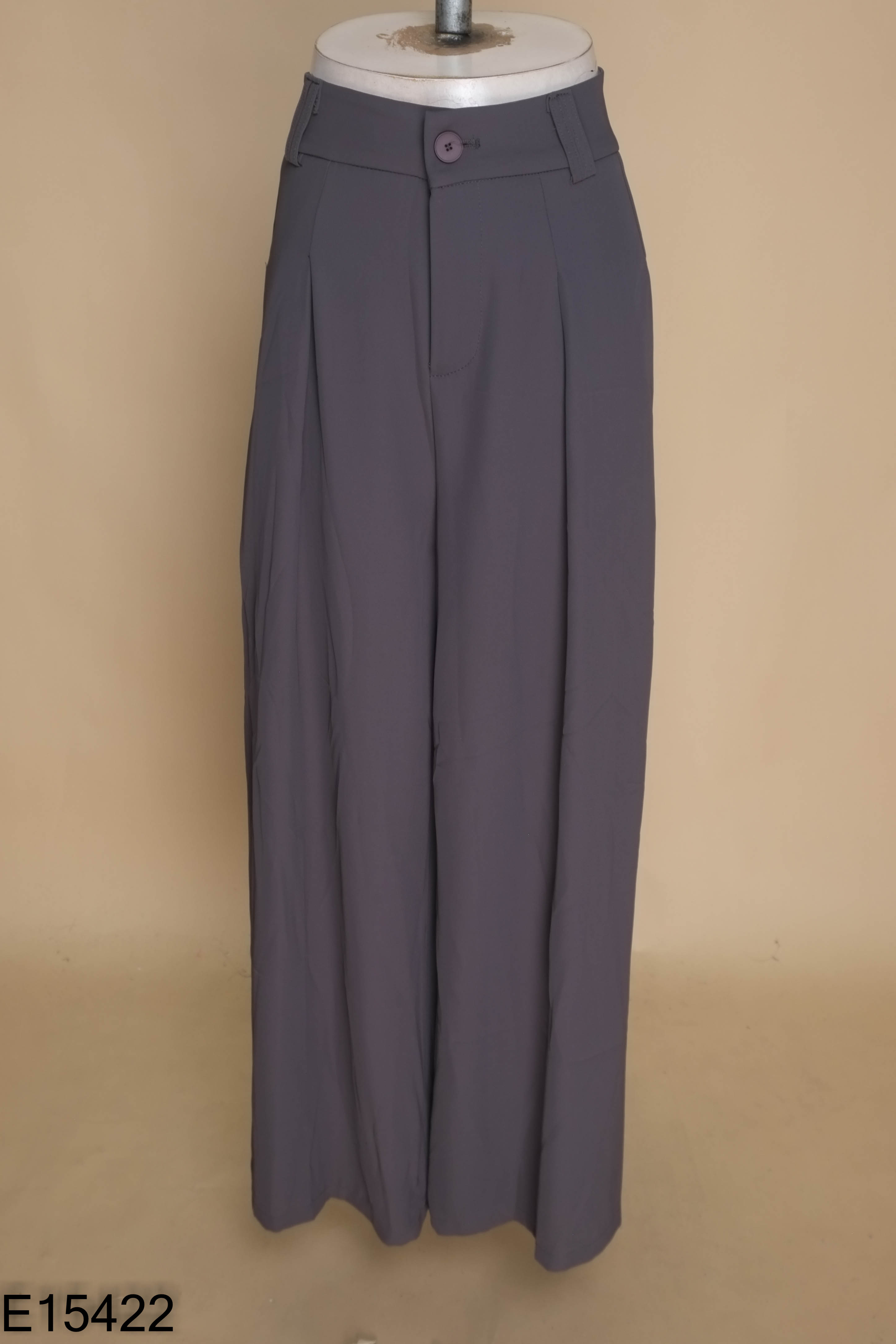 Quần culottes vải xám đậm