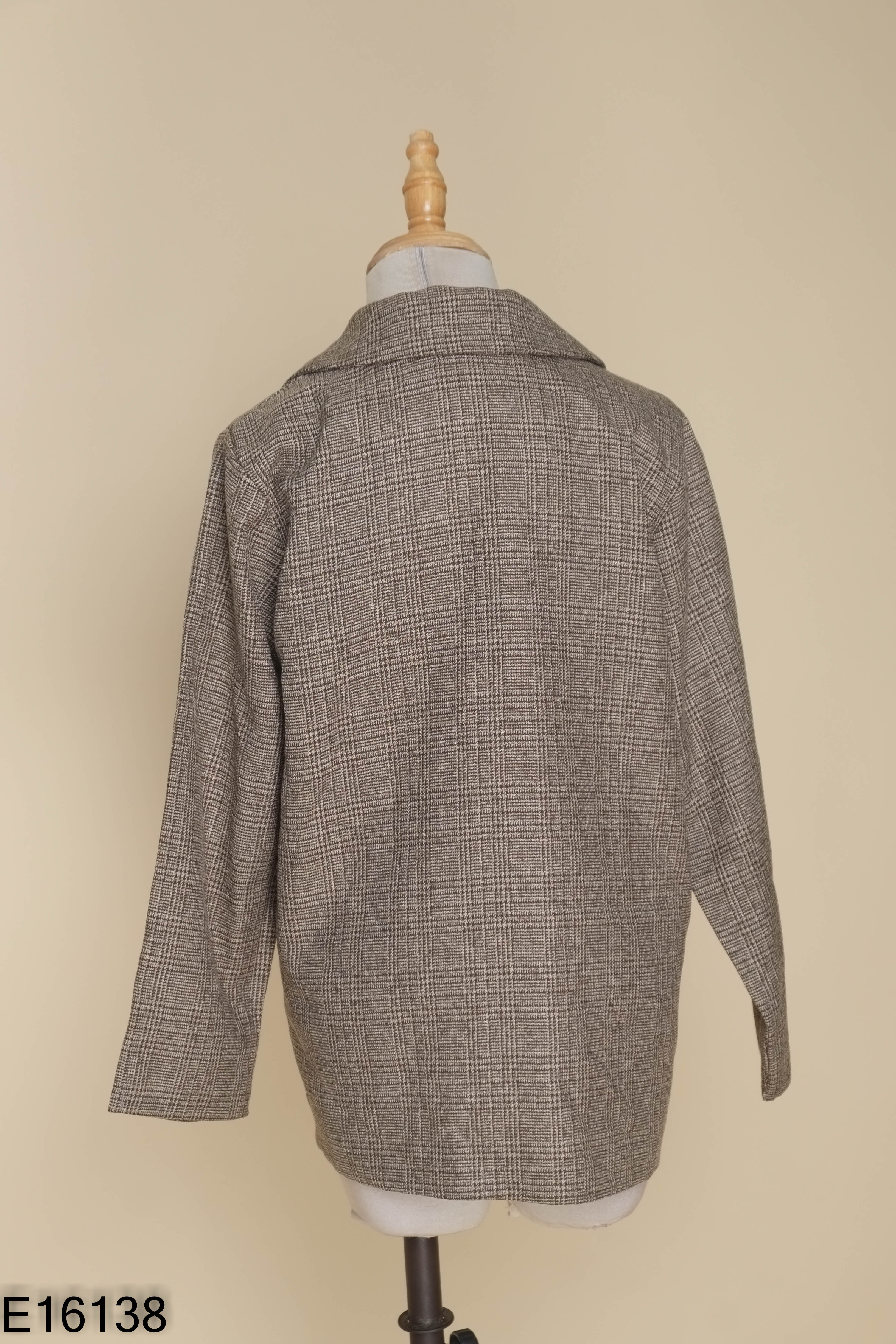 Áo khoác blazers nâu kẻ