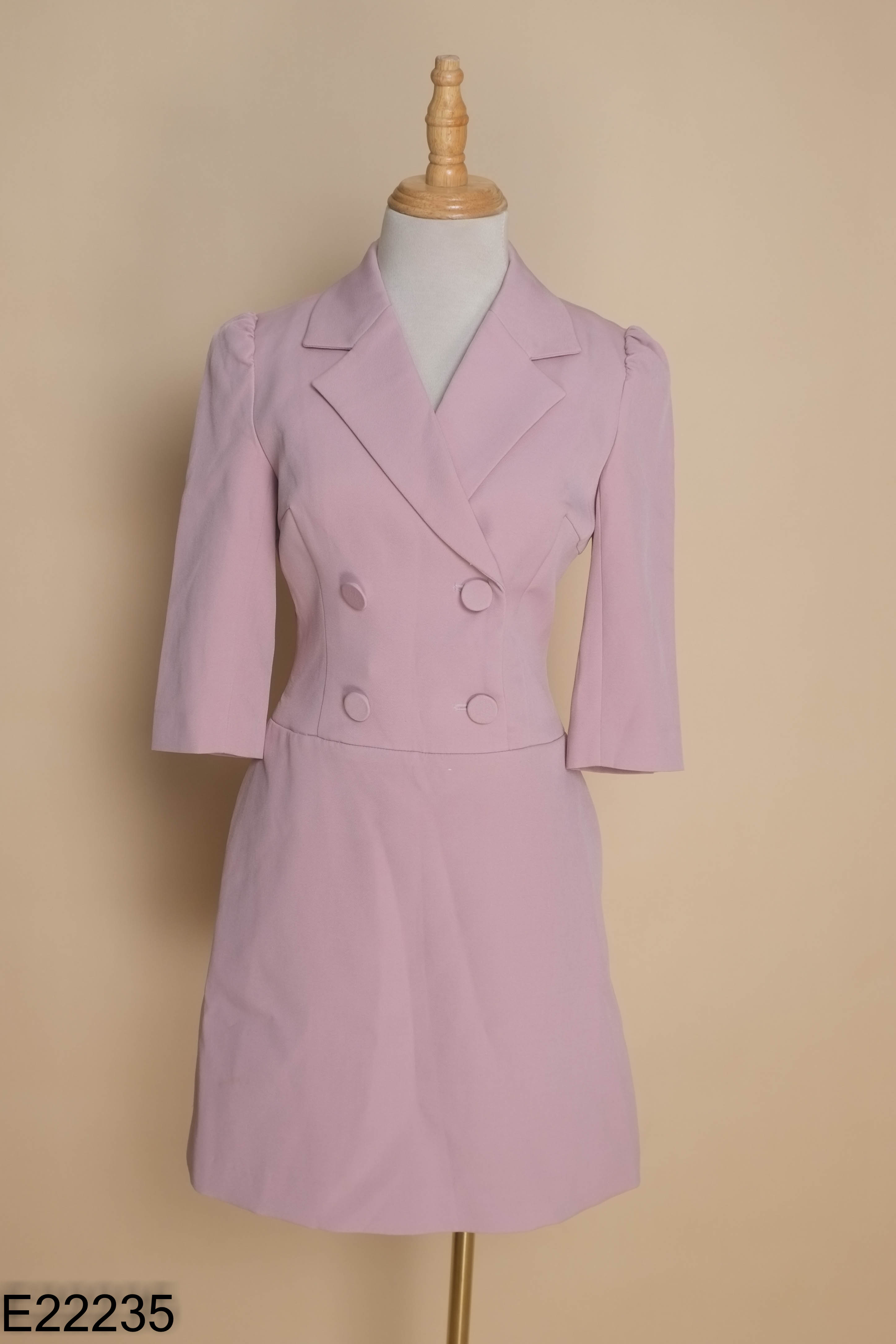 Váy vest hồng ELISE phối khuy