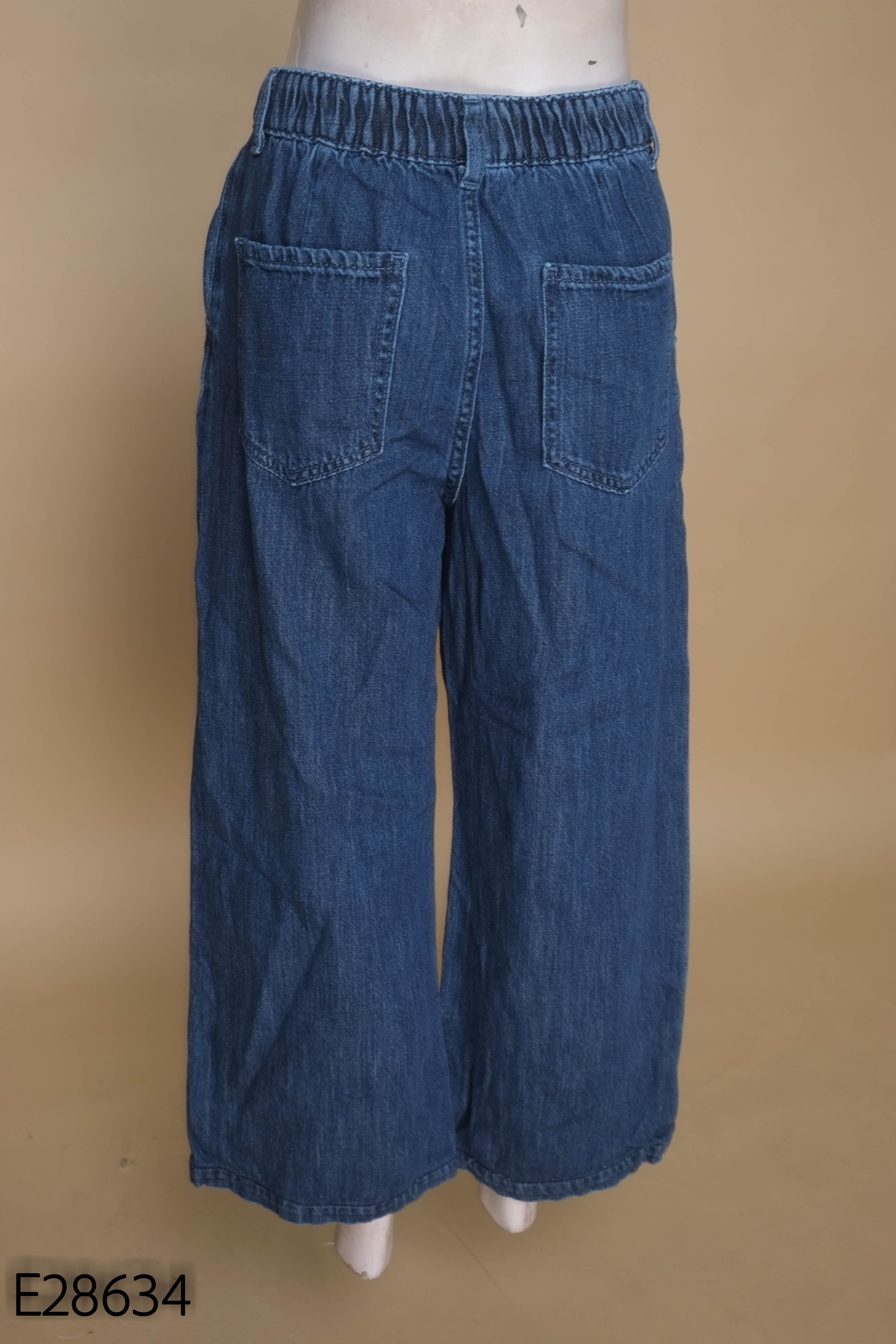 Quần jeans xanh cạp chun YODY