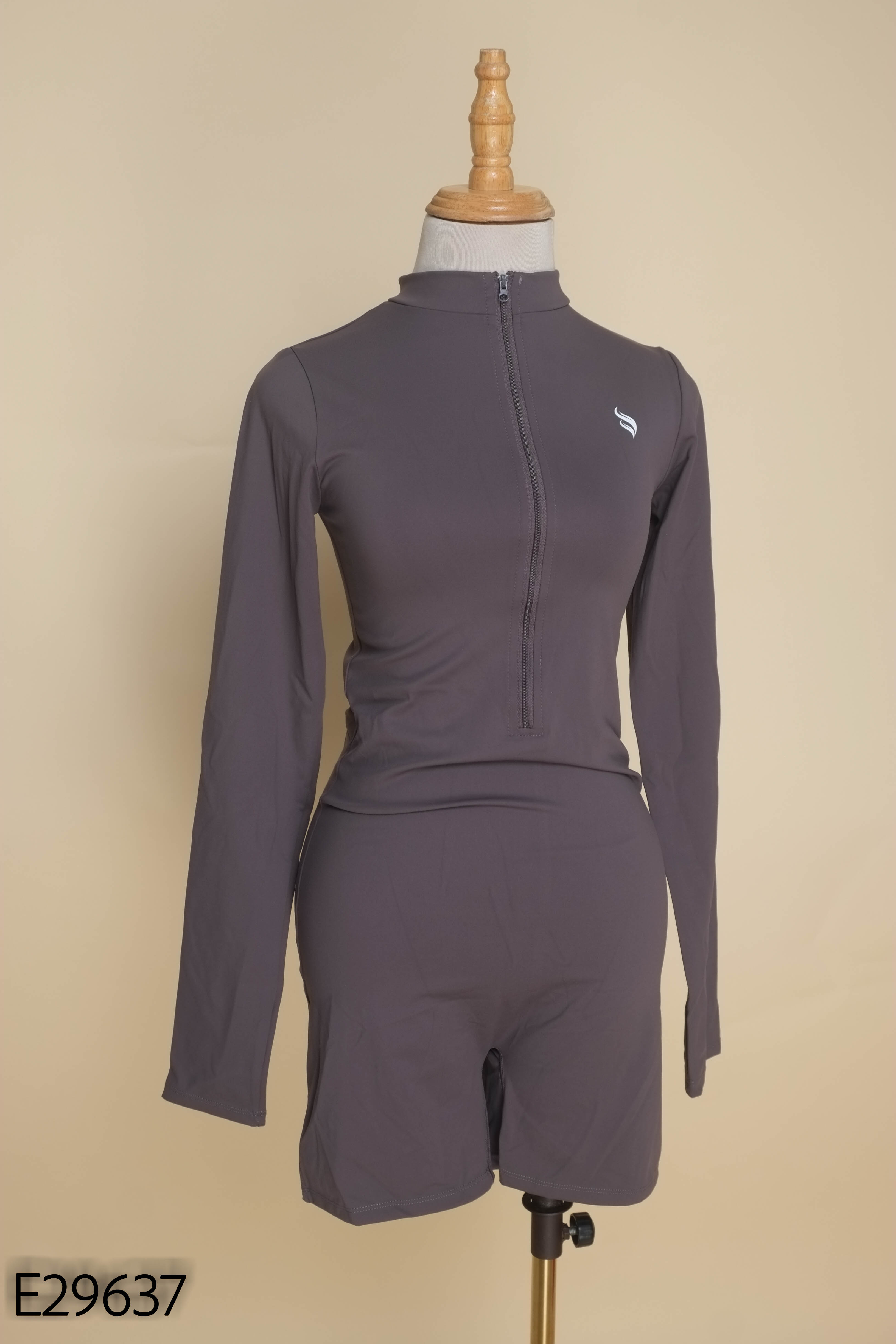 Jumpsuit xám trơn