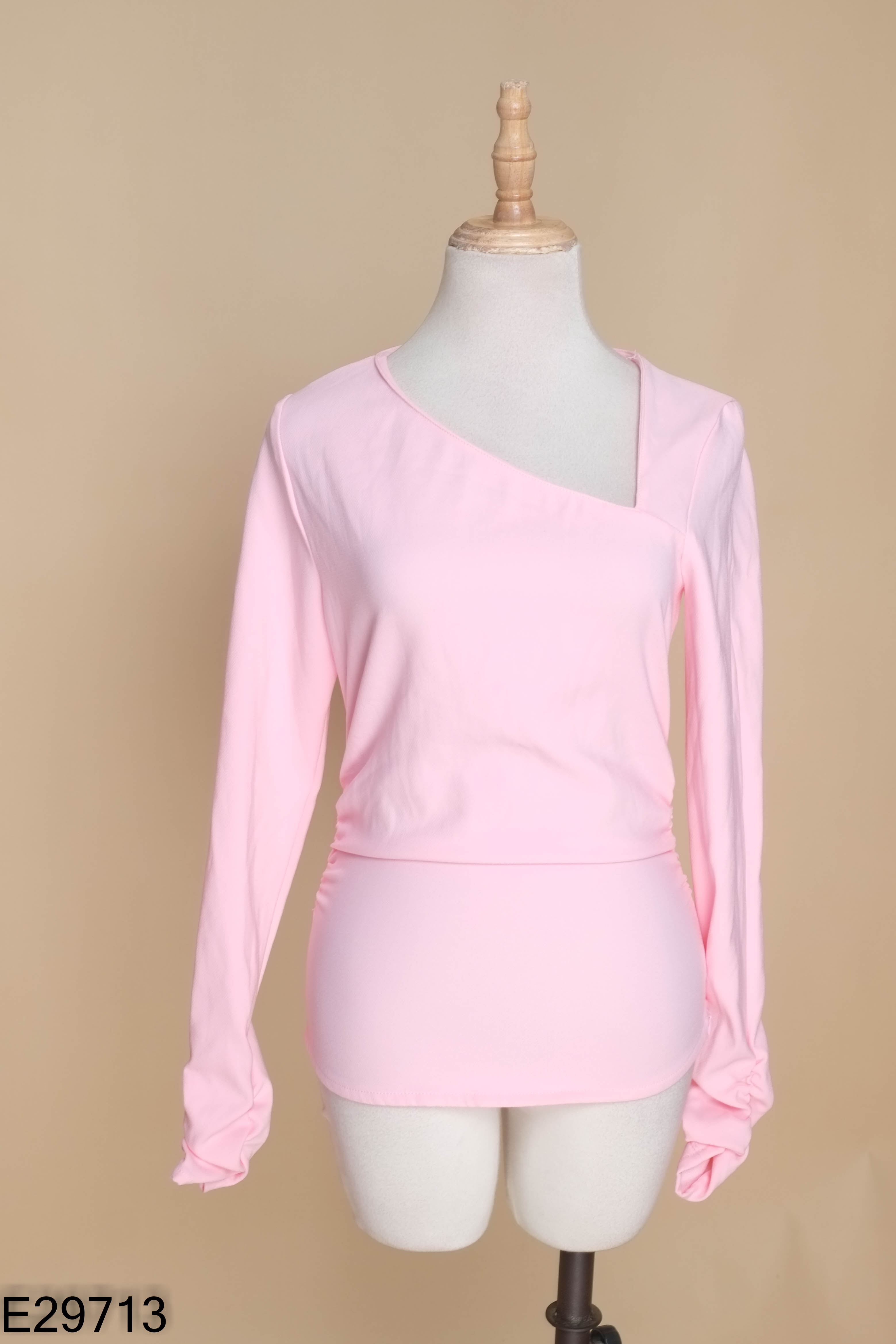 NEWTAG Áo hồng ZARA cổ chéo