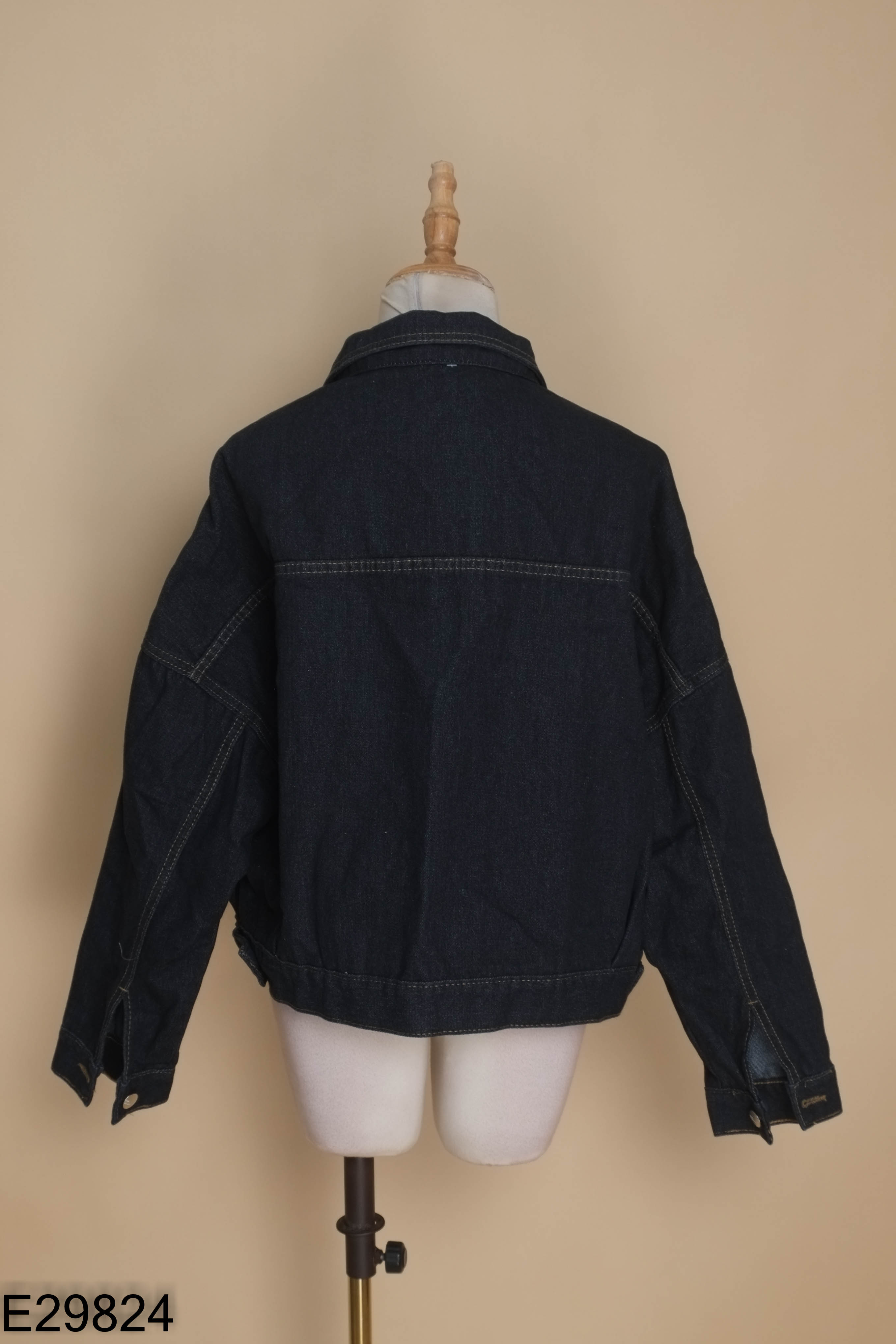 NEWTAG Áo khoác jeans xanh đậm