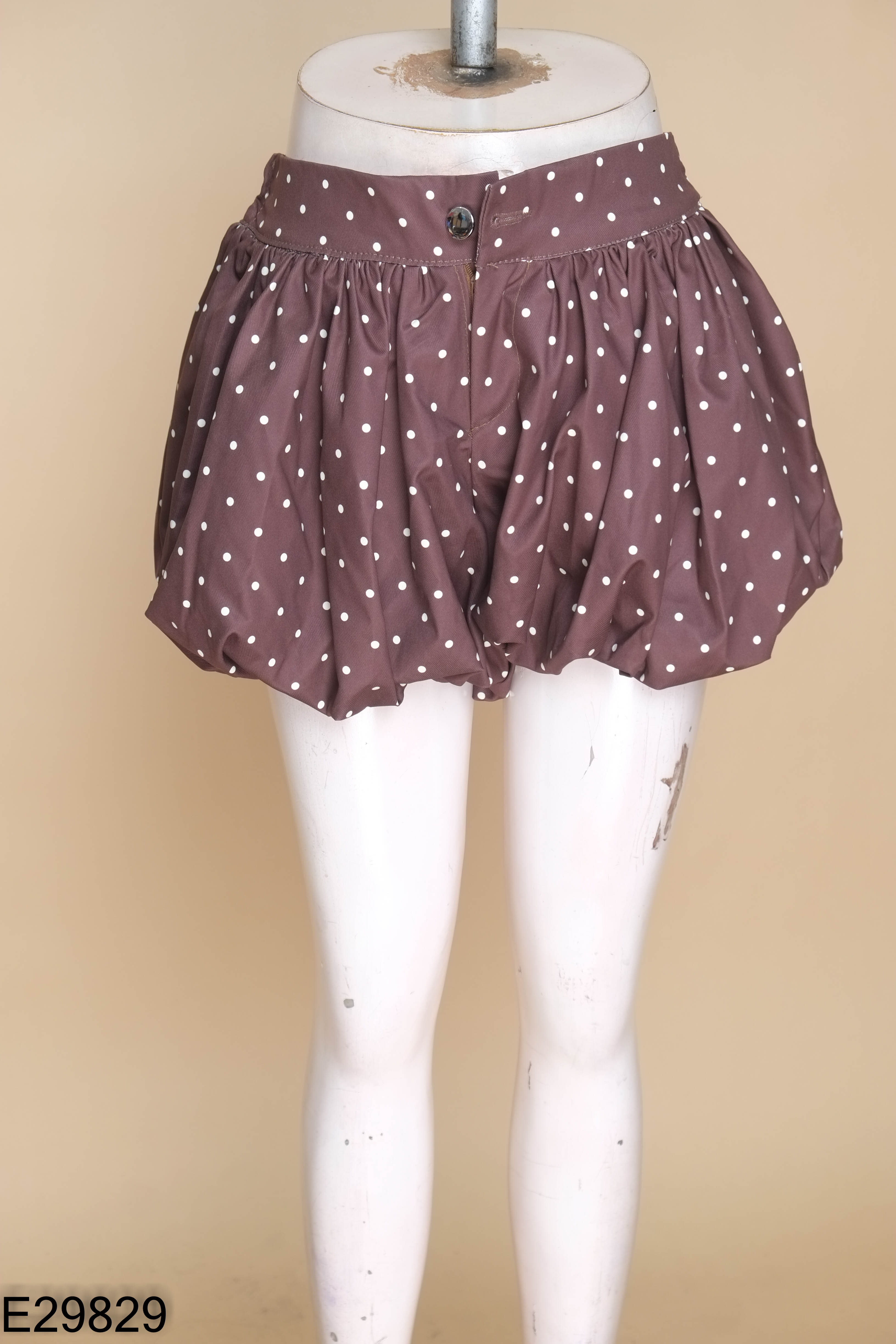 NEW Quần shorts nâu bí chấm bi