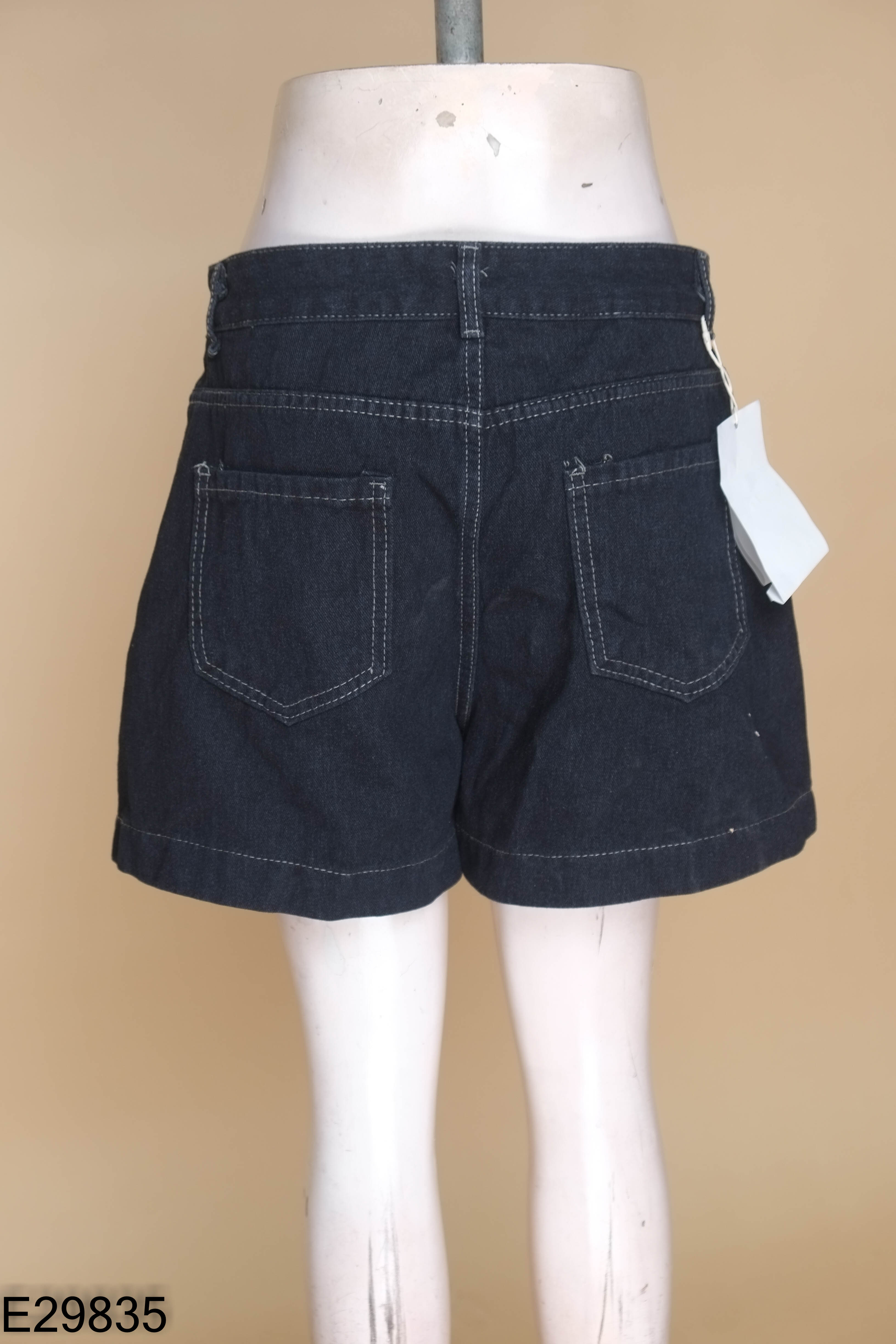 NEWTAG Quần shorts jeans xanh đậm