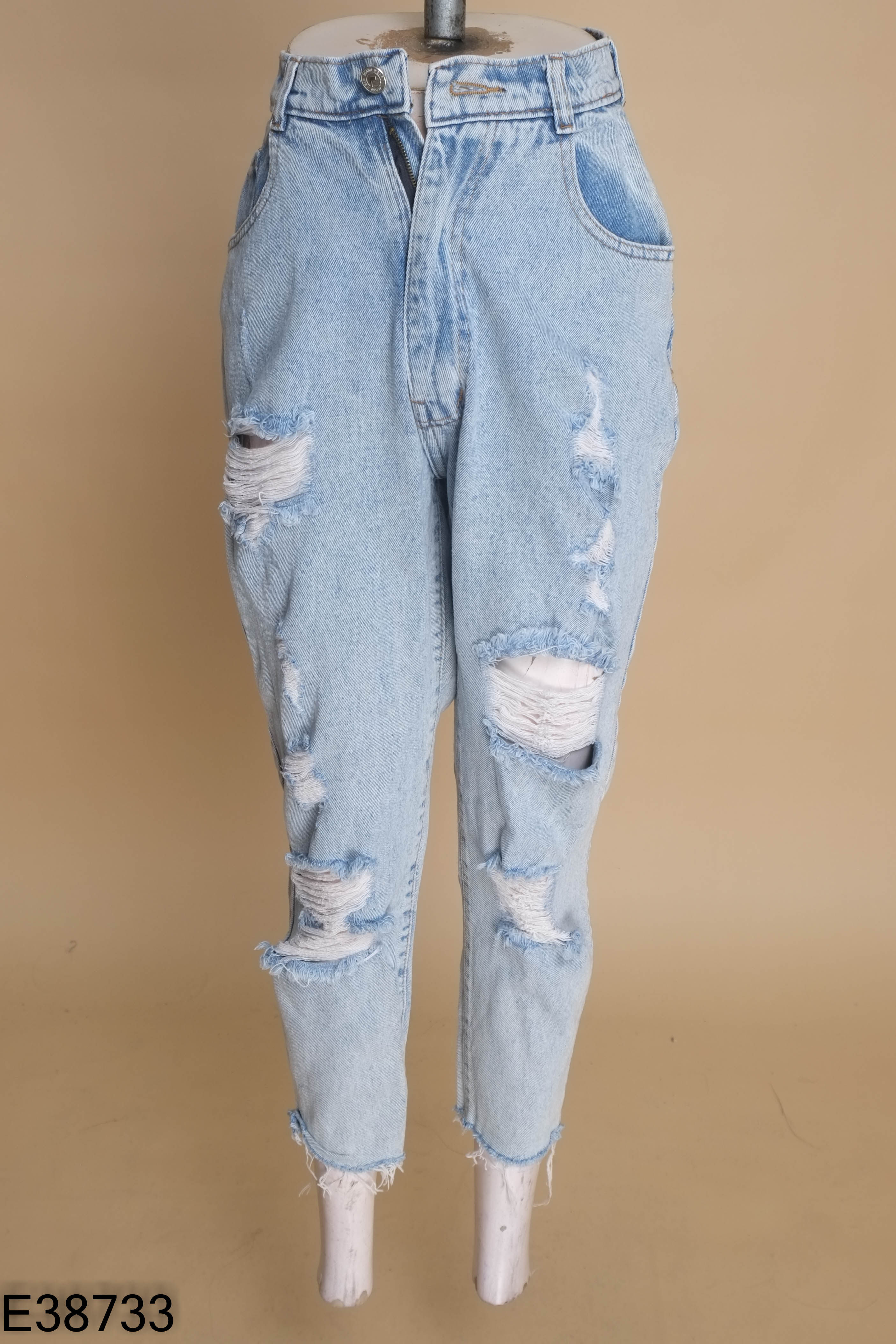 Quần jeans xanh bạc rách VAN ANH SCARLET
