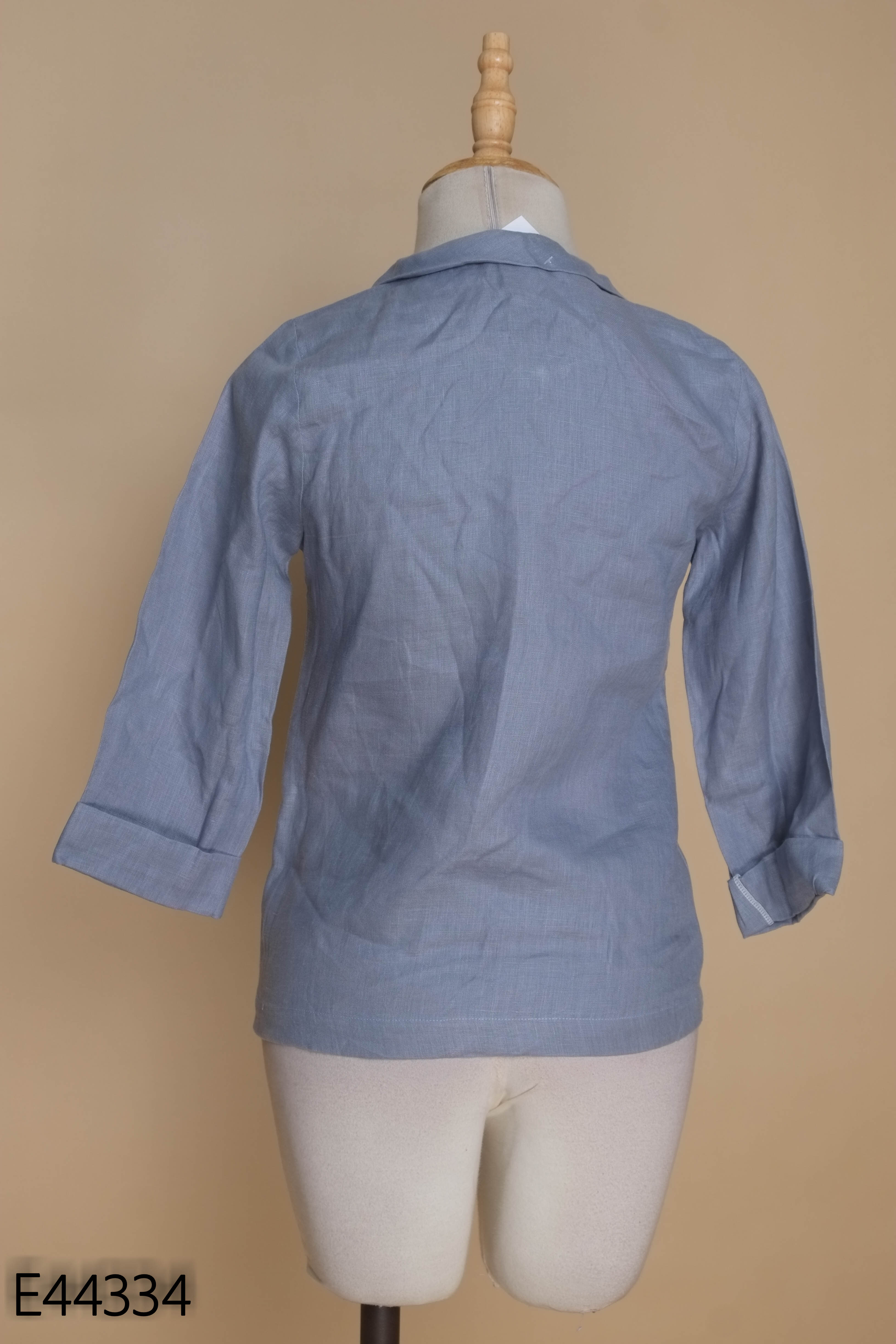 Áo xanh trơn cổ bẻ