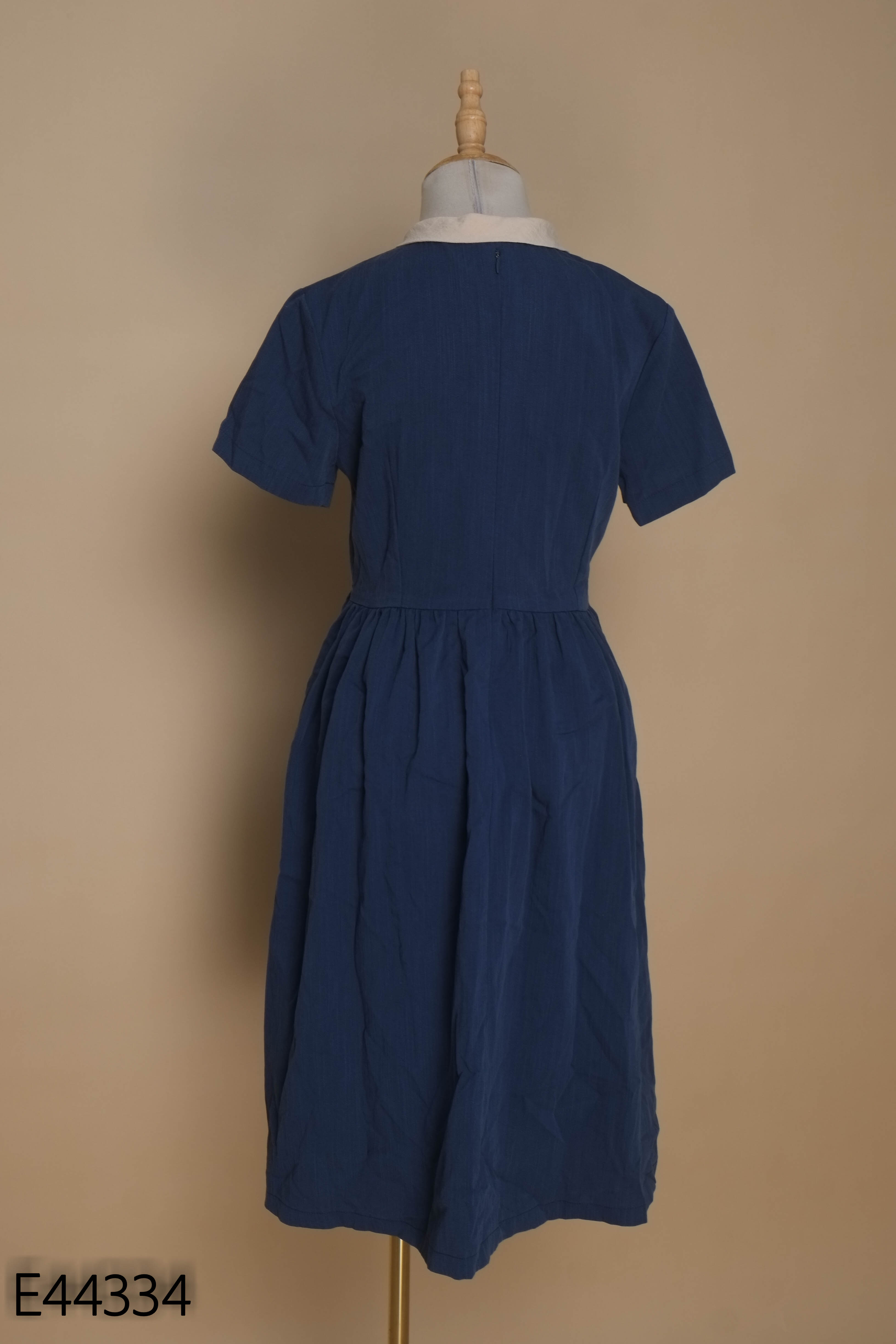 Váy xanh phối cổ be babydoll