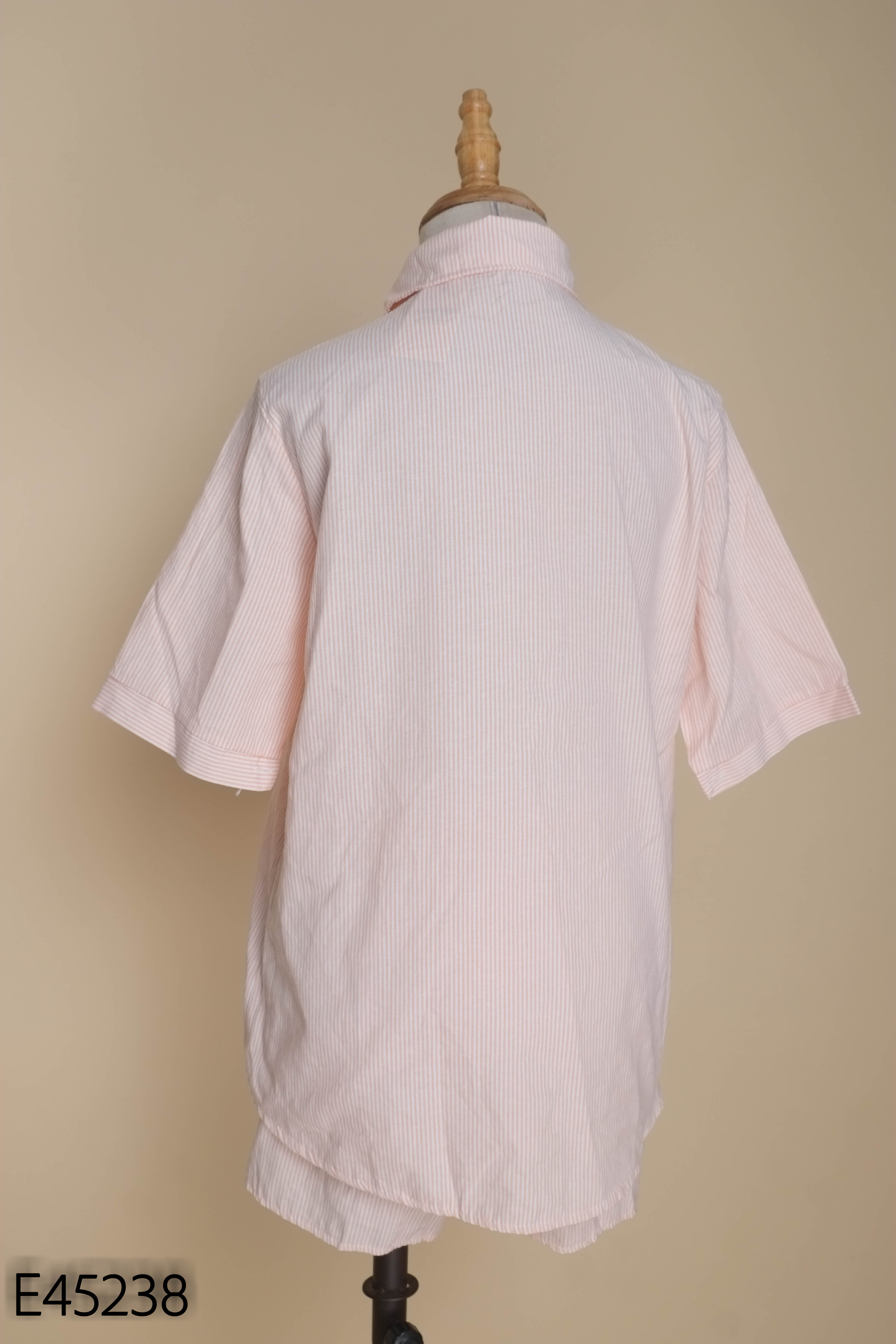Set sơ mi hồng kẻ+quần