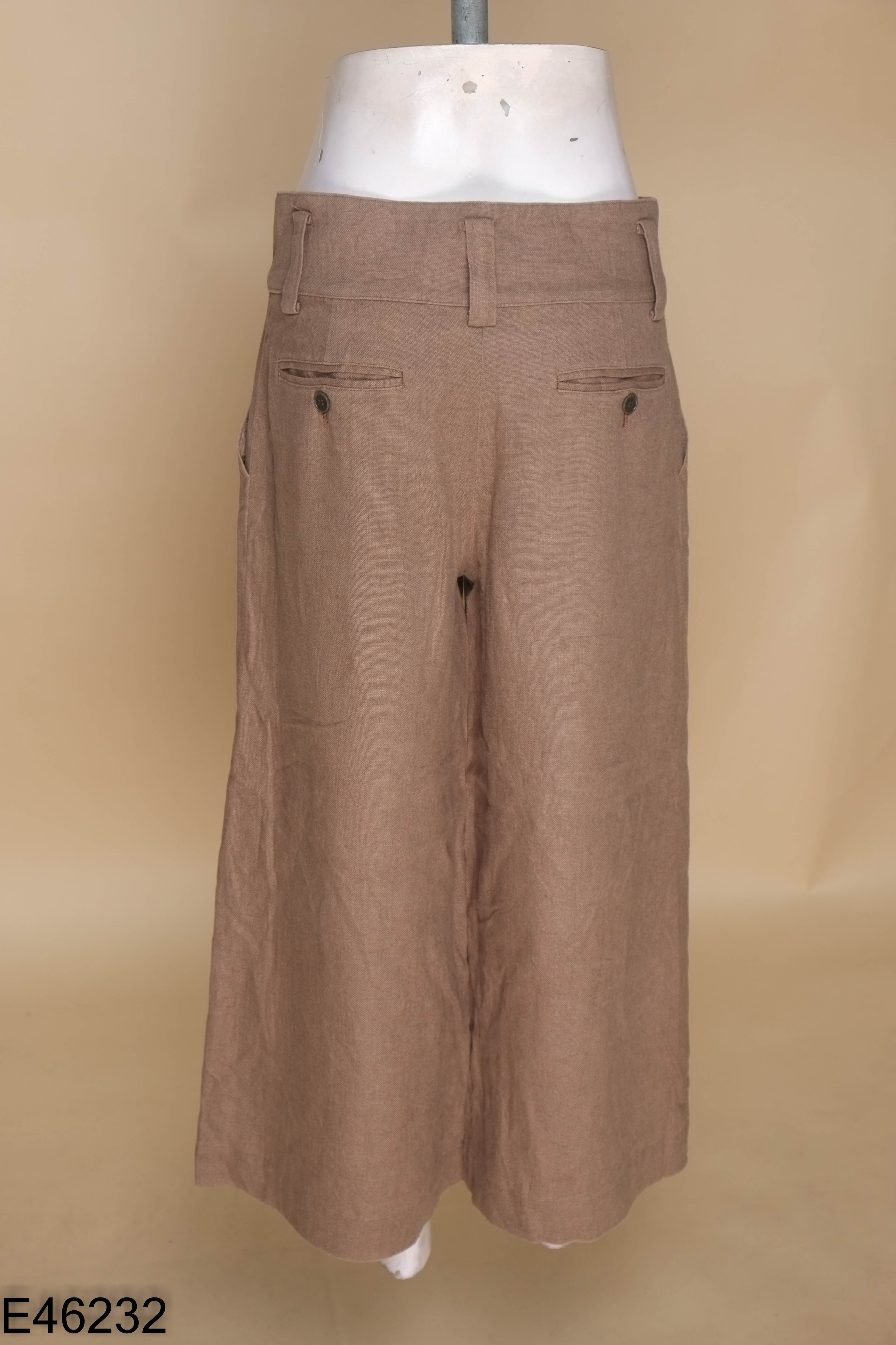 Quân nâu trơn ống rộng