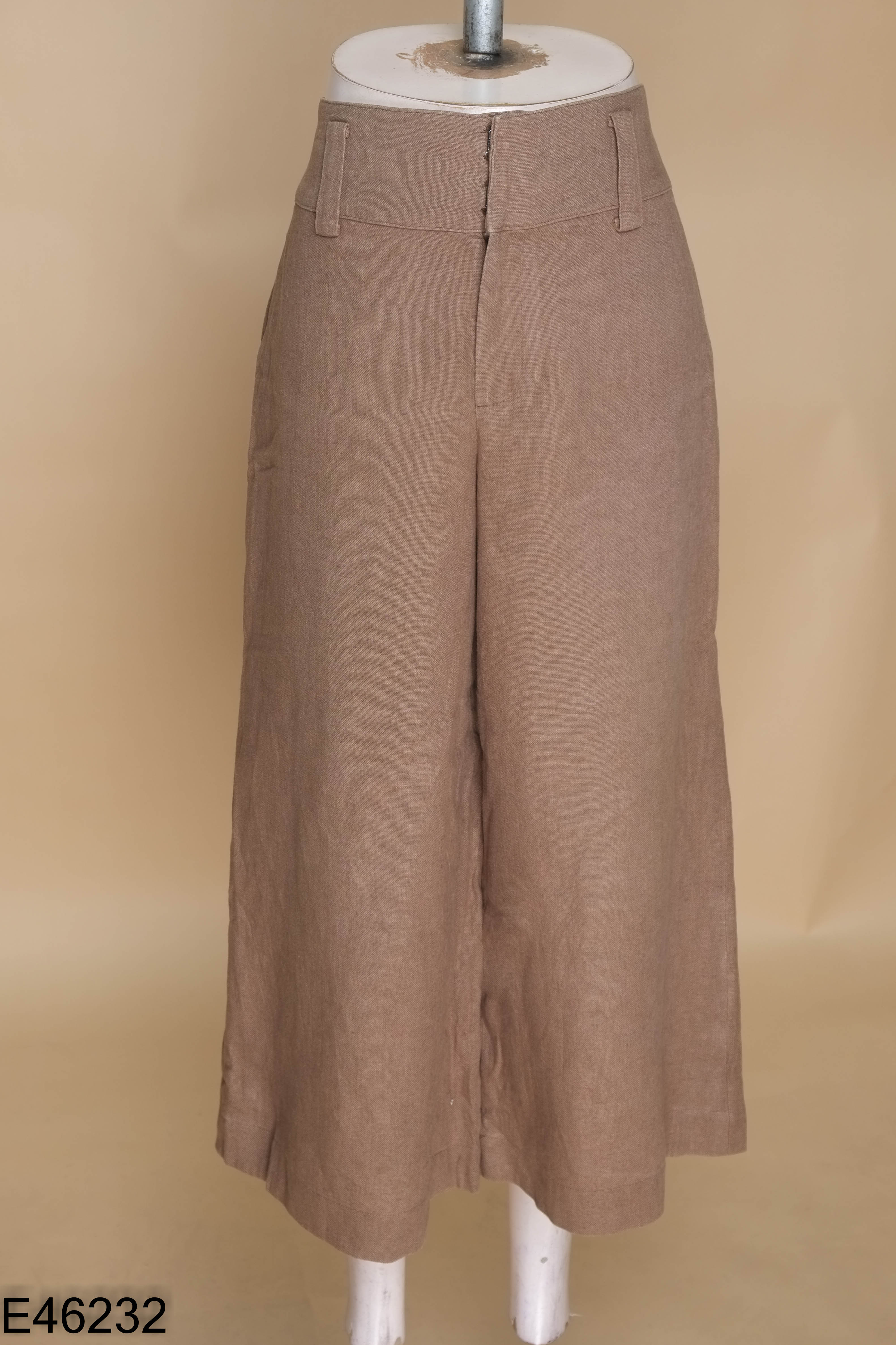 Quân nâu trơn ống rộng