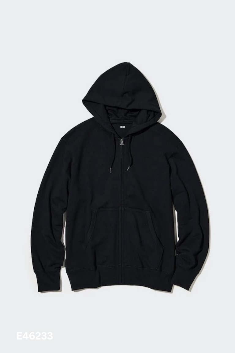 Áo hoddi zip UNIQLO xanh