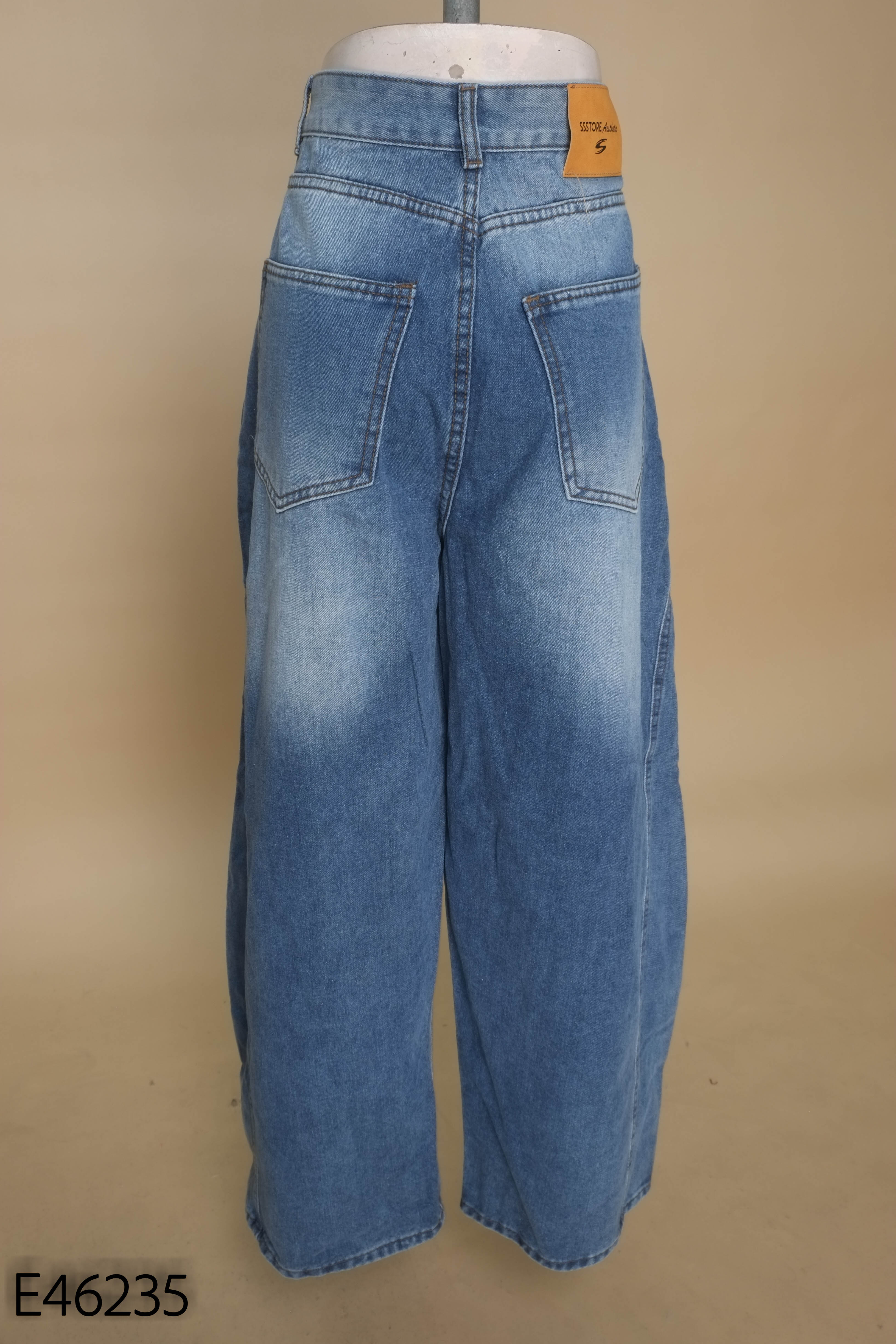 NEWTAG Quần jean xanh bạc