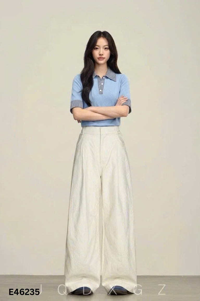 Quần jeans be ống rộng