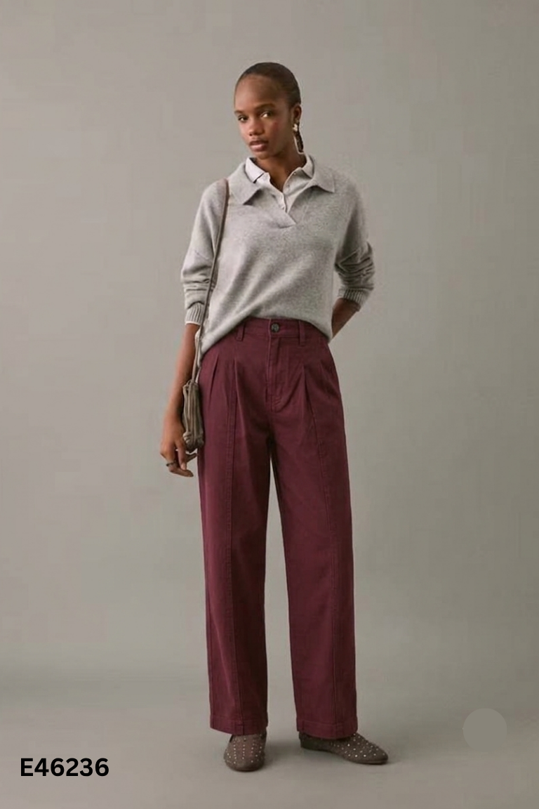 Quần jeans đỏ suông