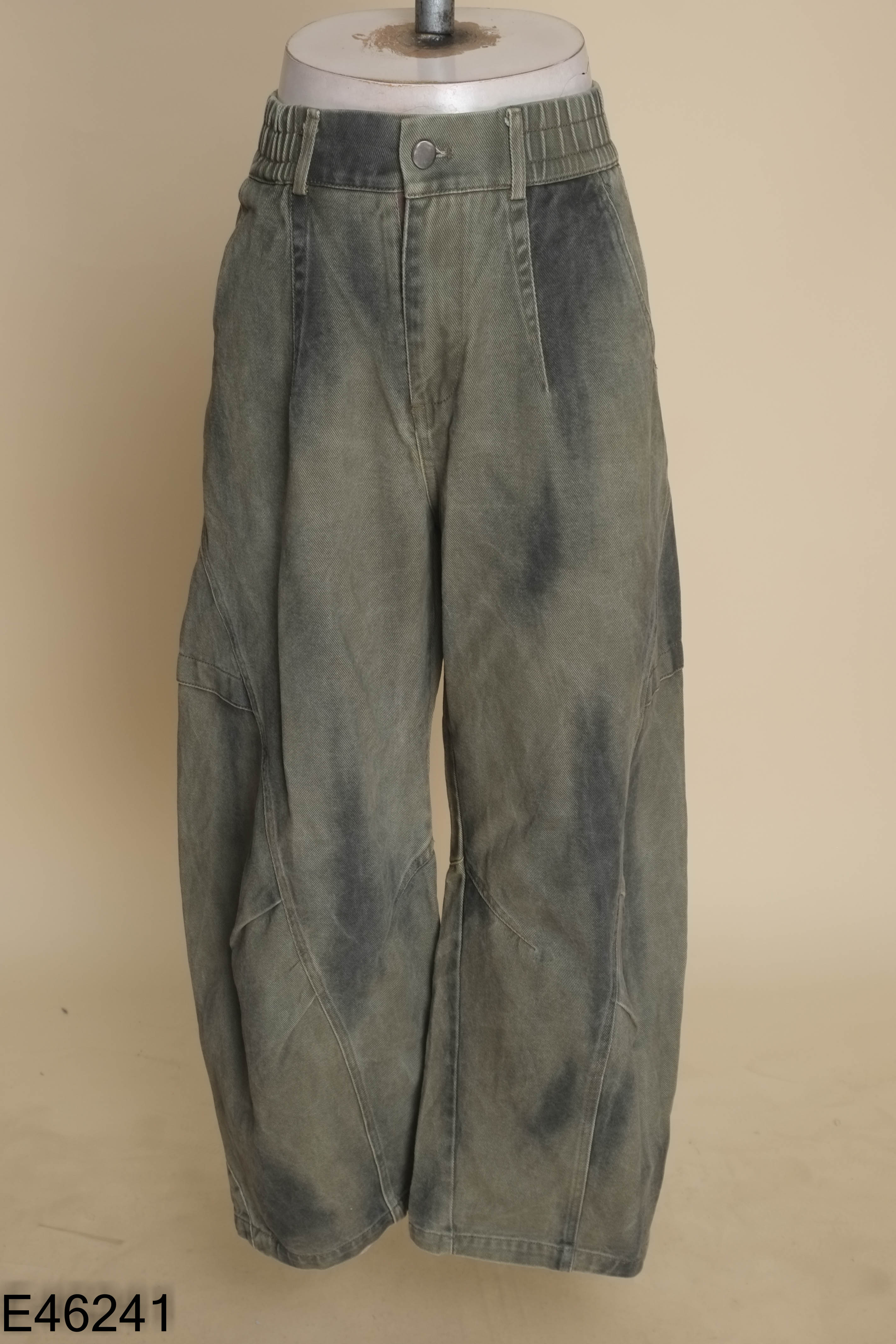 Quần jean xanh rêu xám