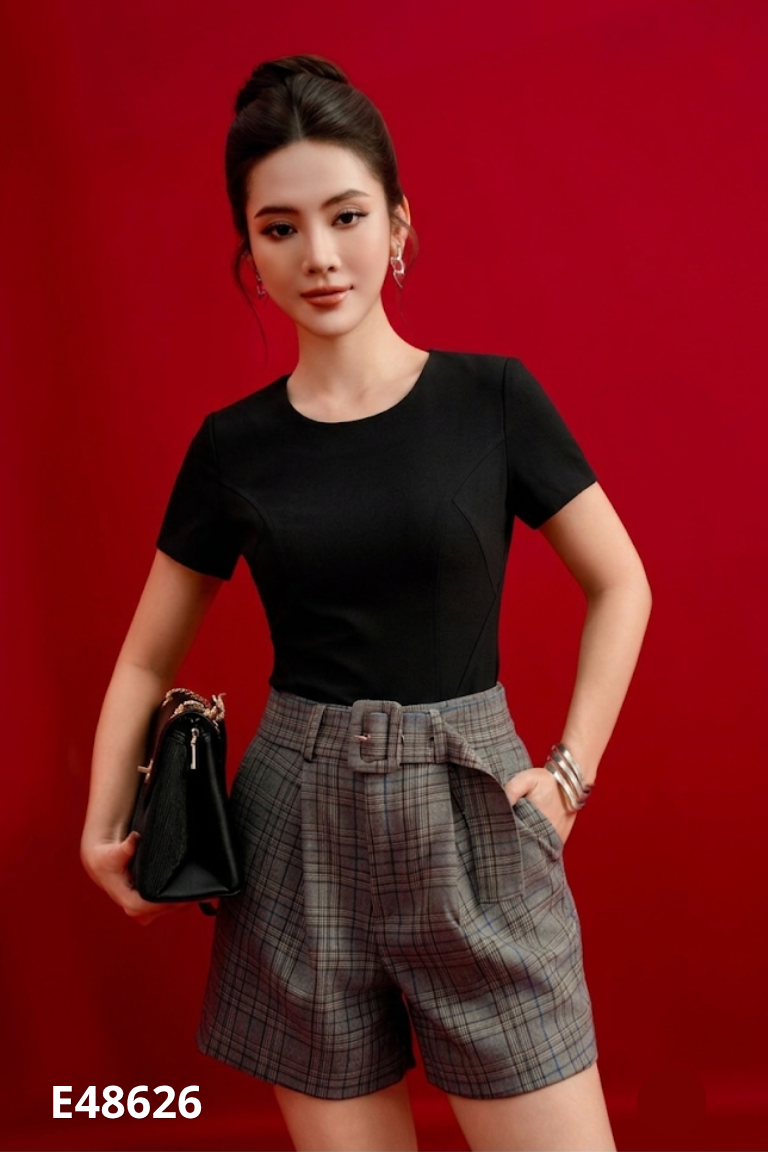 Áo ELISE đen trơn