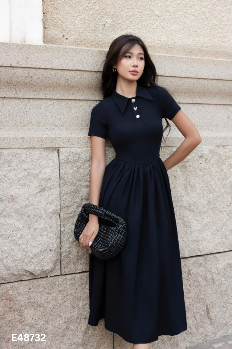 NEWTAG Váy đen SHEMODA trơn