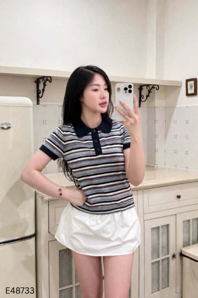Áo polo phối nhiều màu