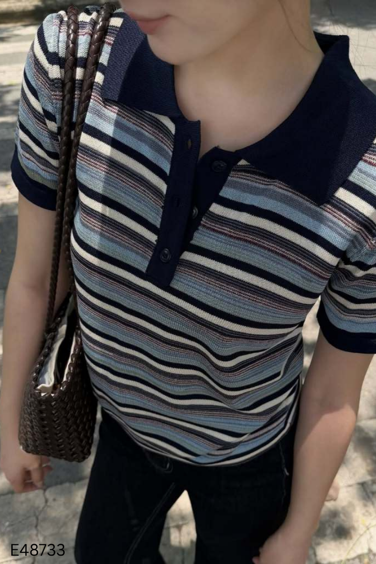 Áo polo phối nhiều màu