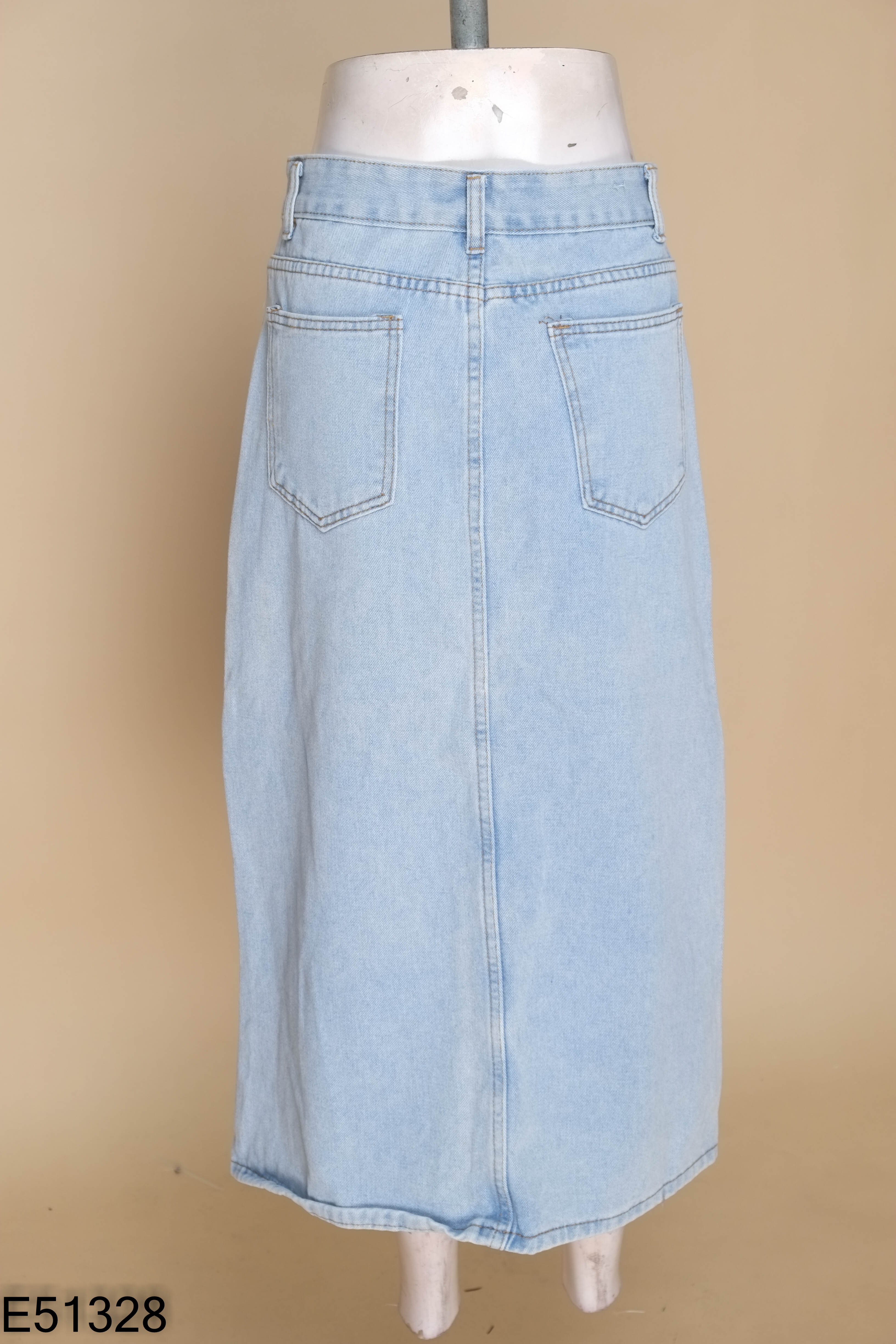 Chân váy jeans xanh nhạt