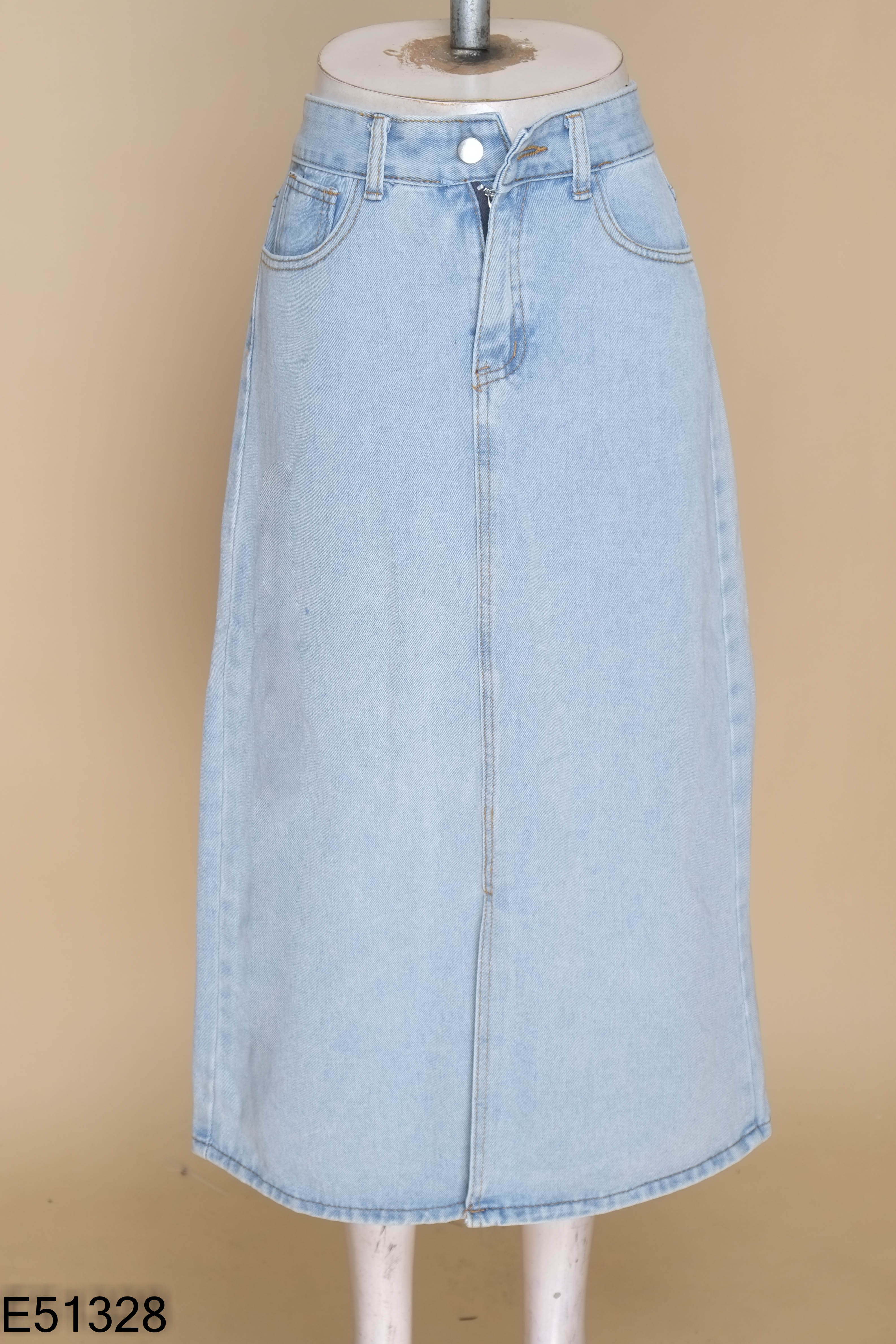 Chân váy jeans xanh nhạt