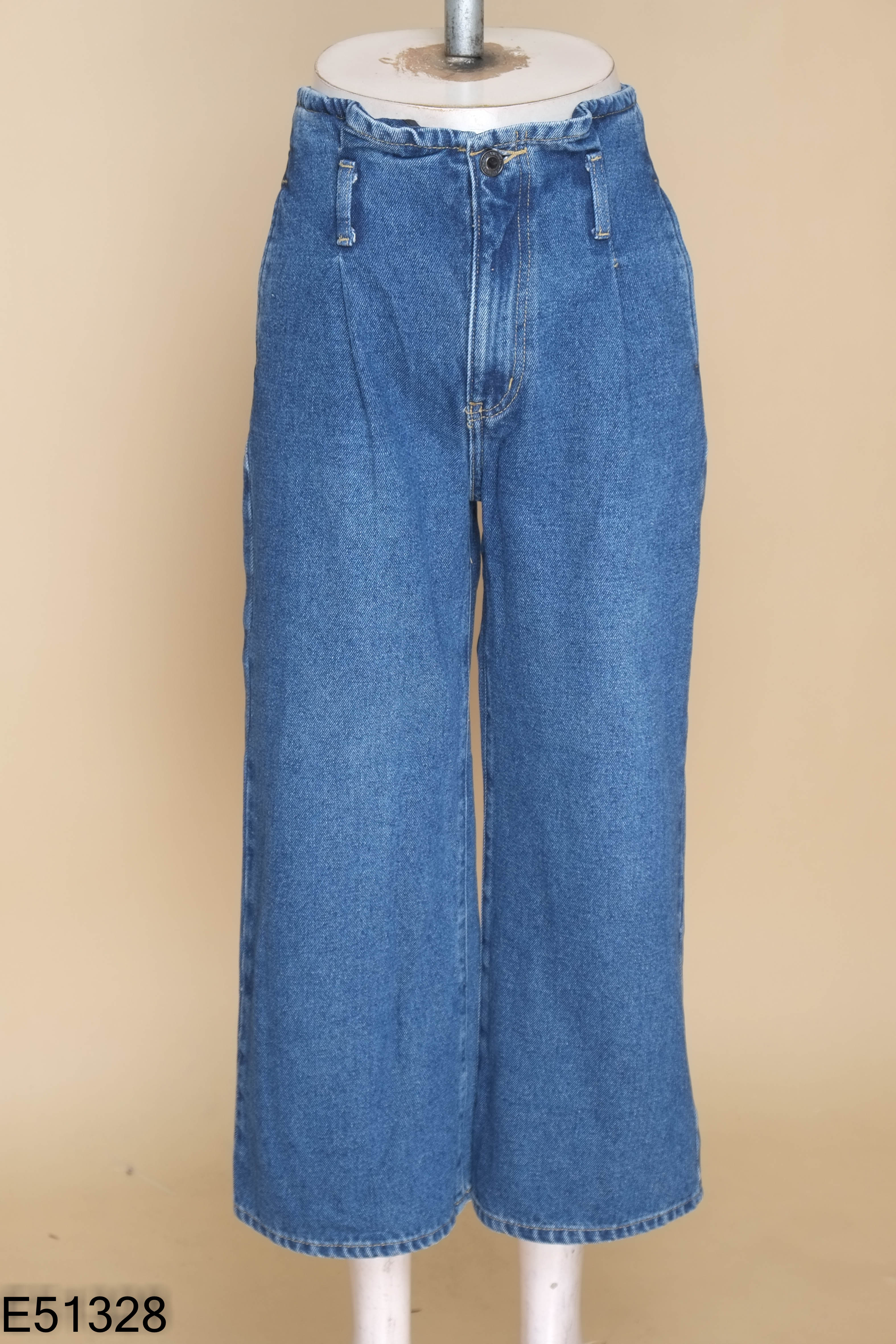 Quần jeans ELISE xanh trơn