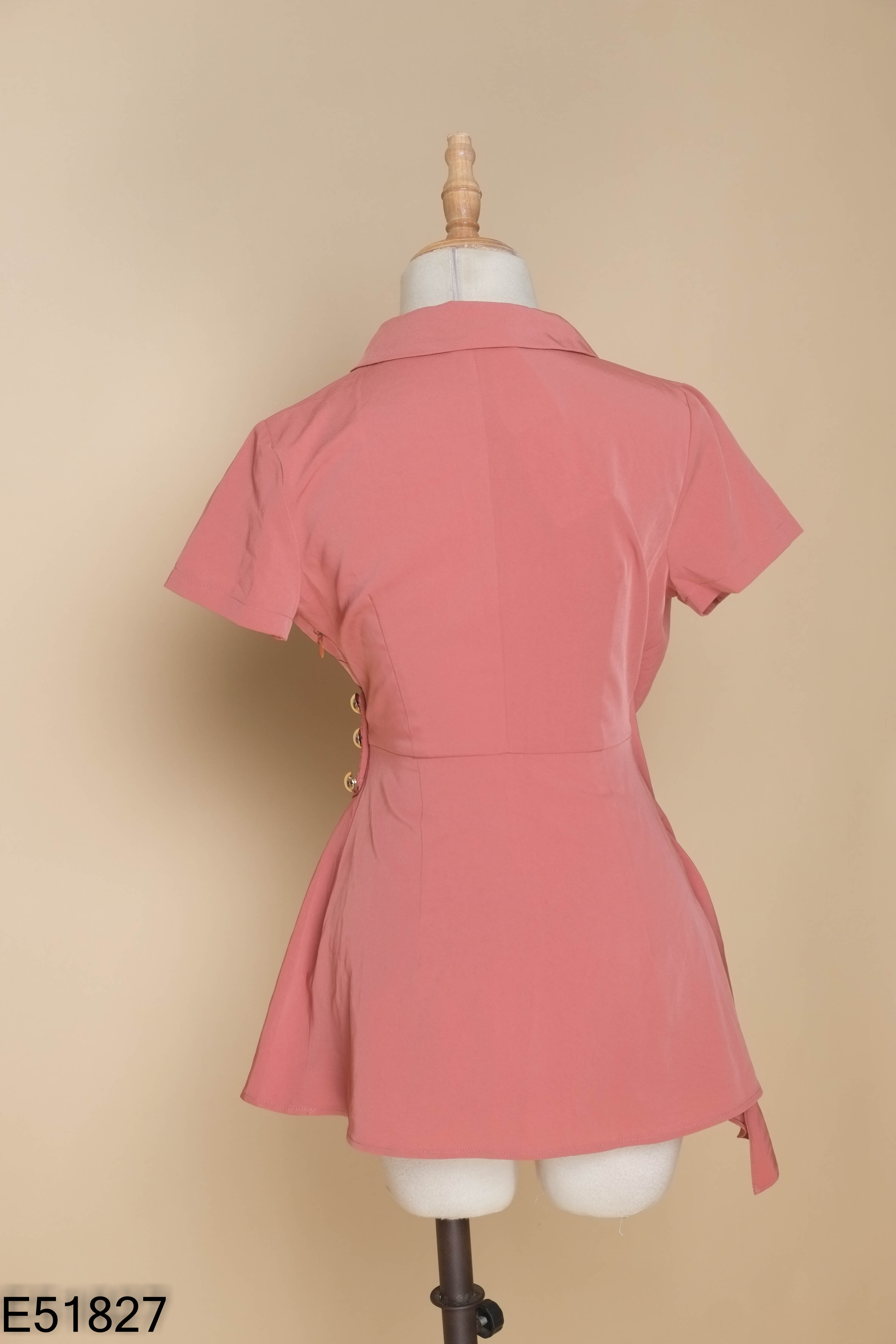 NEWTAG Áo vest nữ hồng phối eo C'CHAT
