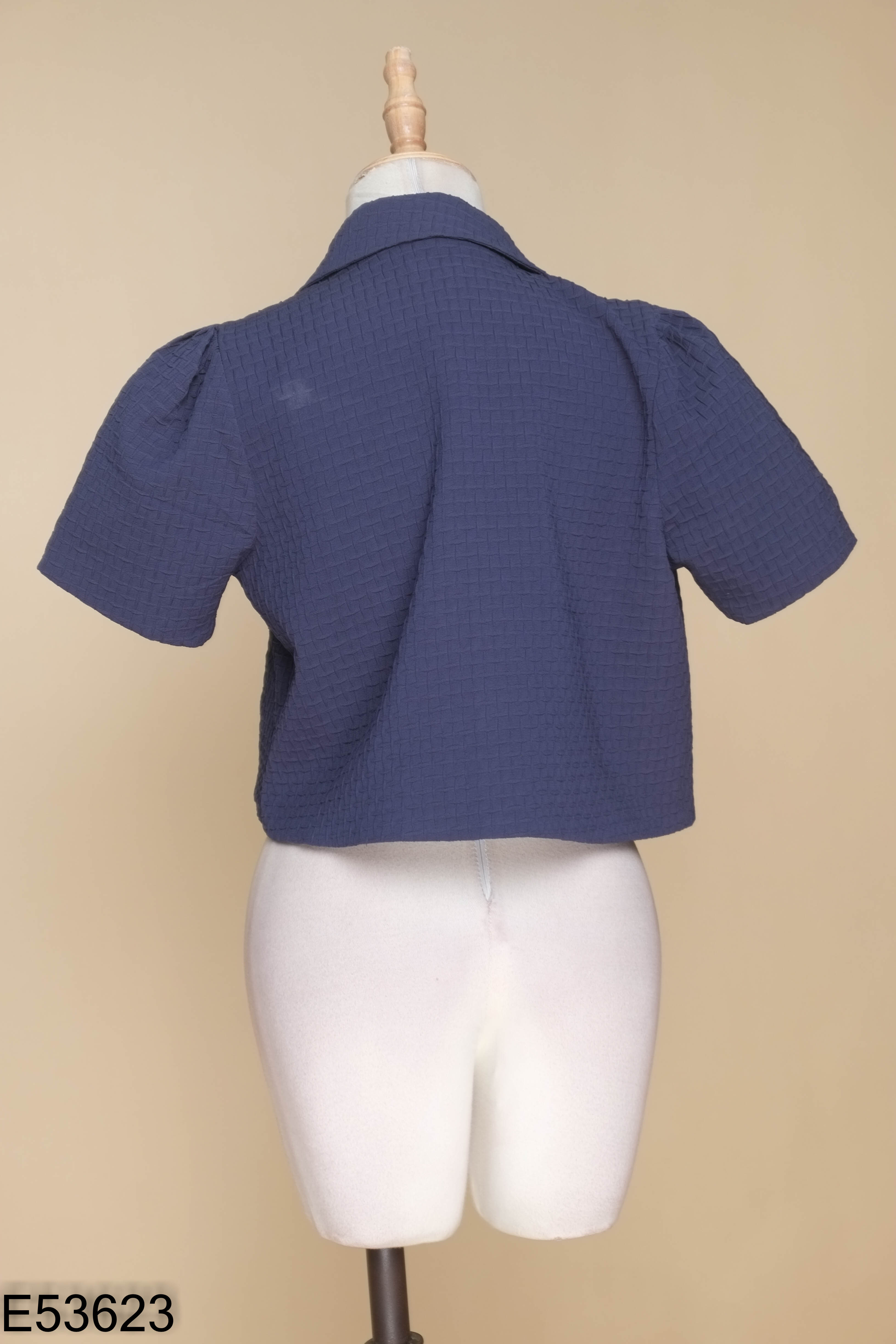 Áo khoác vest OLVFEMINIST xanh than cộc tay