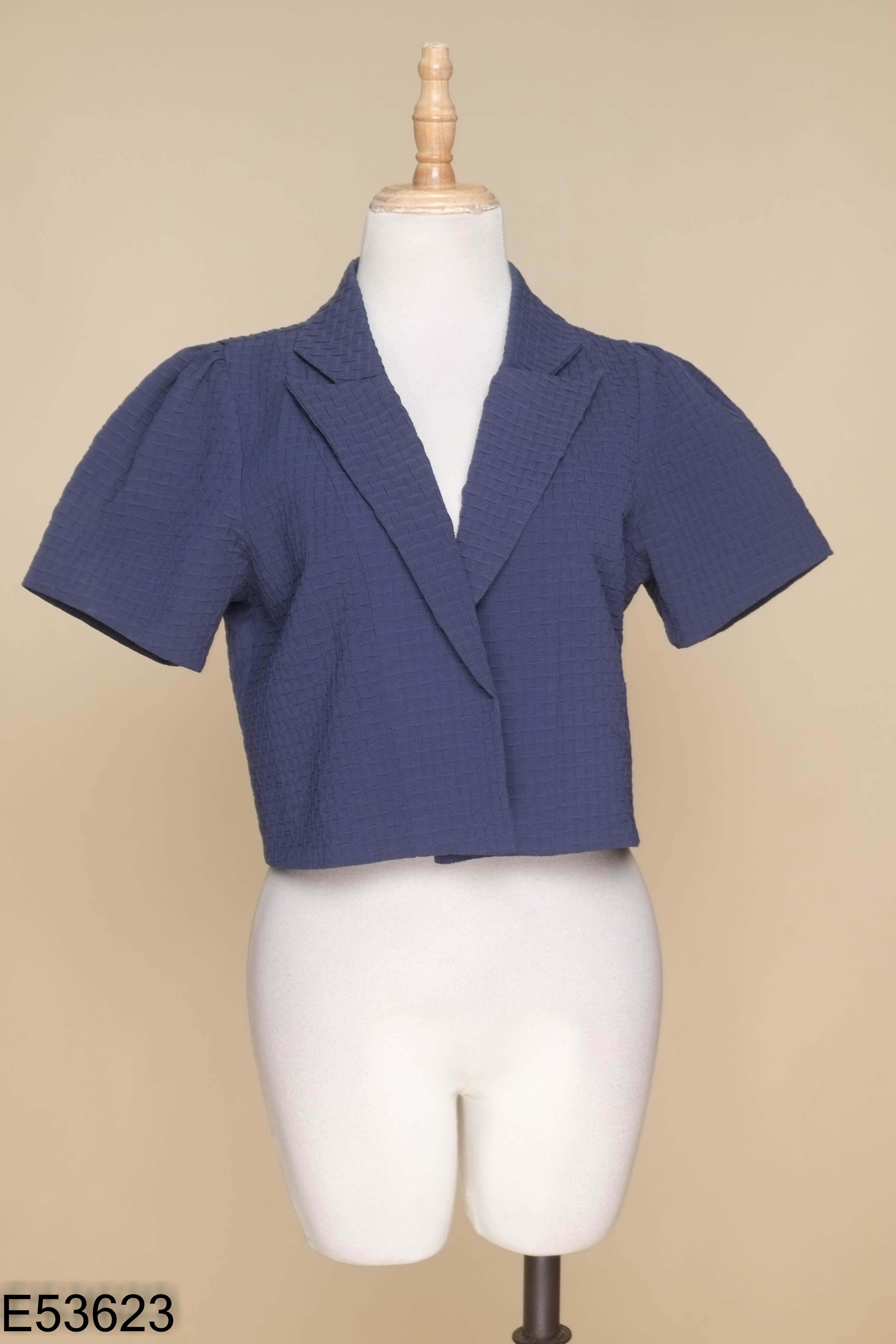 Áo khoác vest OLVFEMINIST xanh than cộc tay